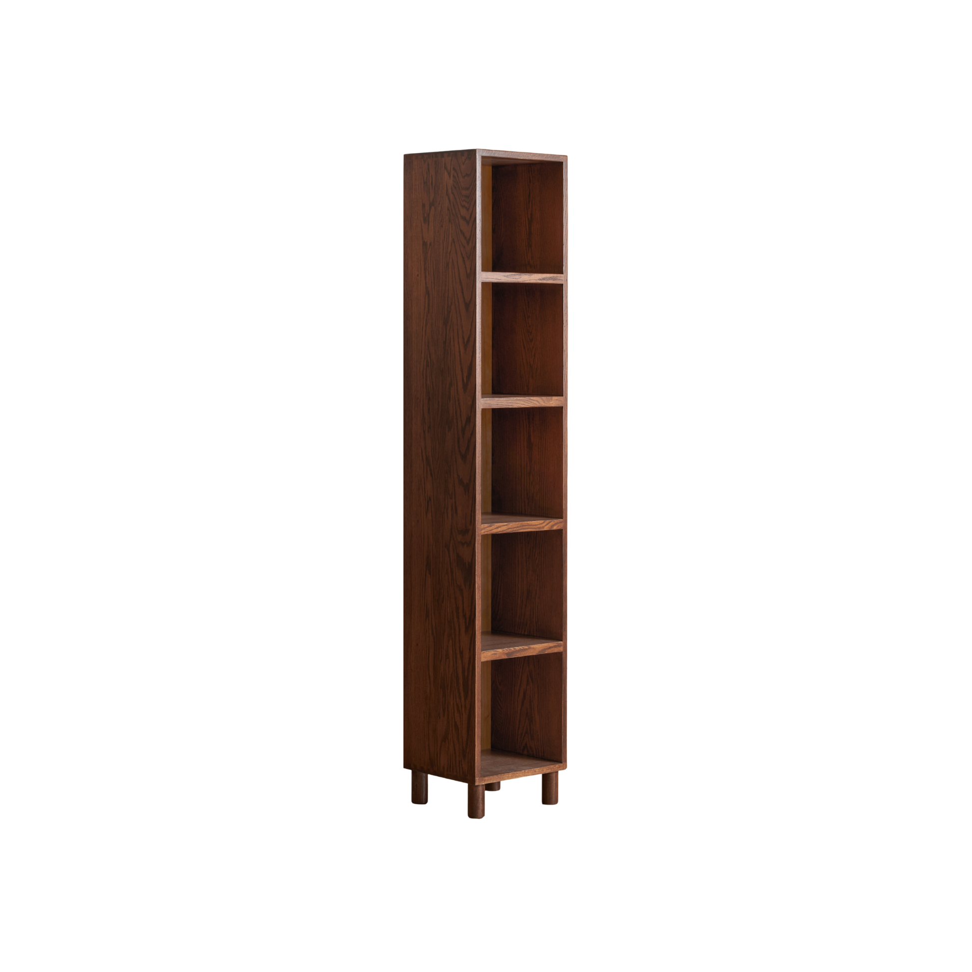 Solidwood Gleam 5-Cube Bookcase, Walnut Oak