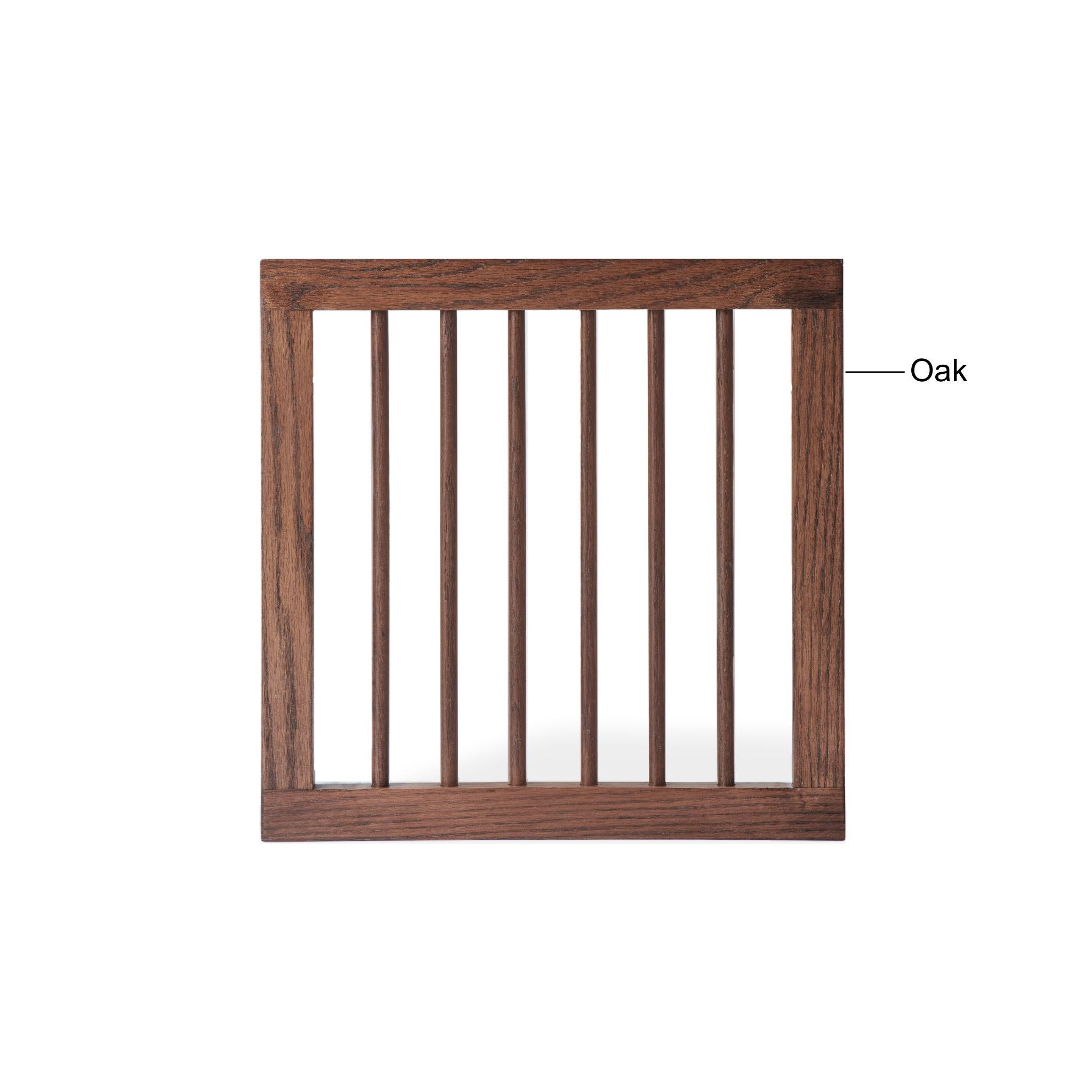 Solidwood Gleam Slatted Bookcase Door, Walnut Oak