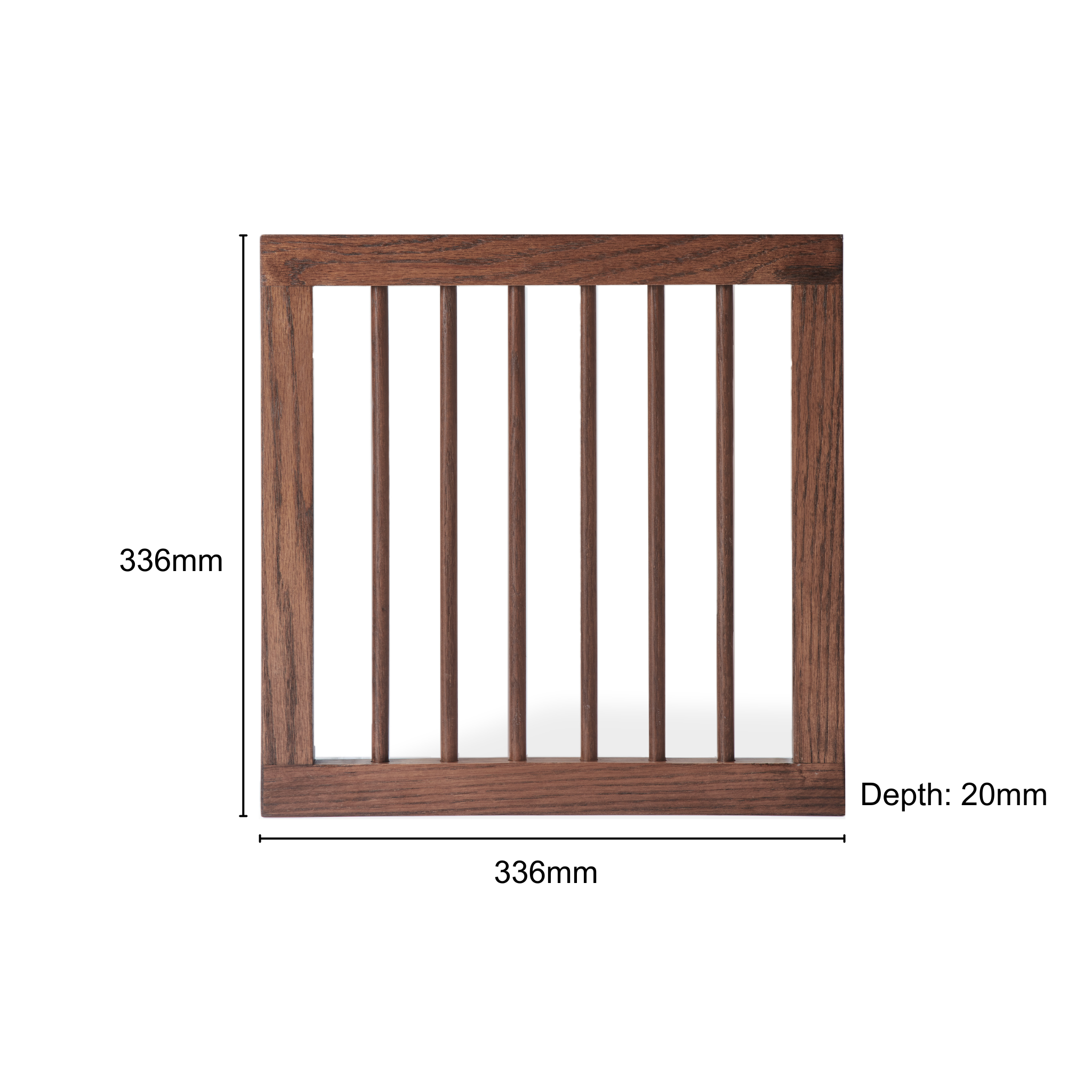 Solidwood Gleam Slatted Bookcase Door, Walnut Oak