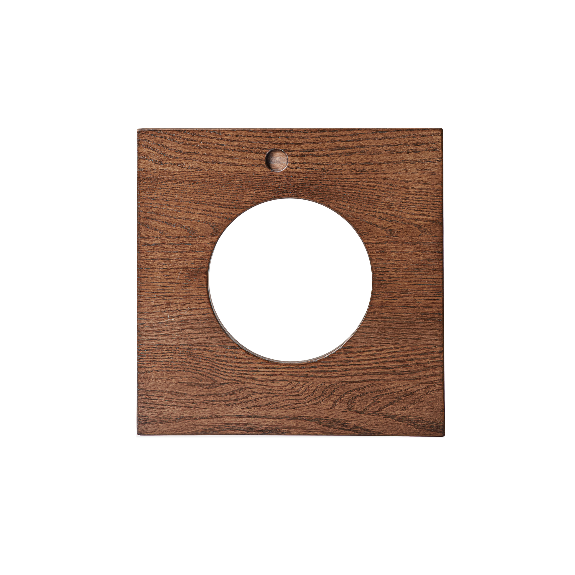 Solidwood Gleam Round Cutout Bookcase Door, Walnut Oak