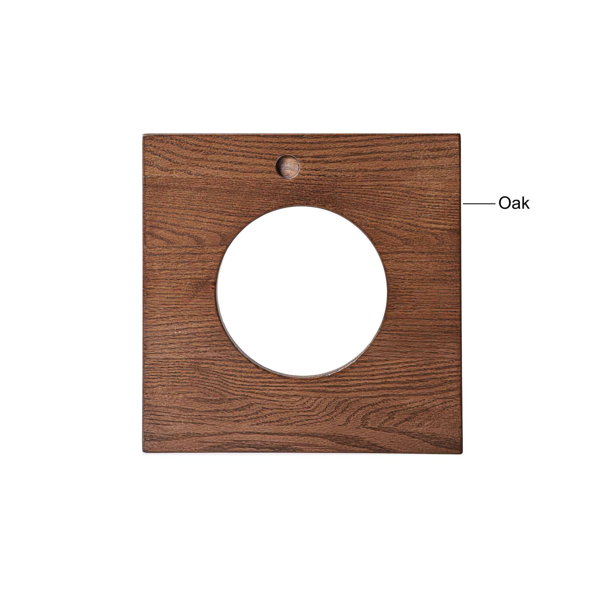 Solidwood Gleam Round Cutout Bookcase Door, Walnut Oak