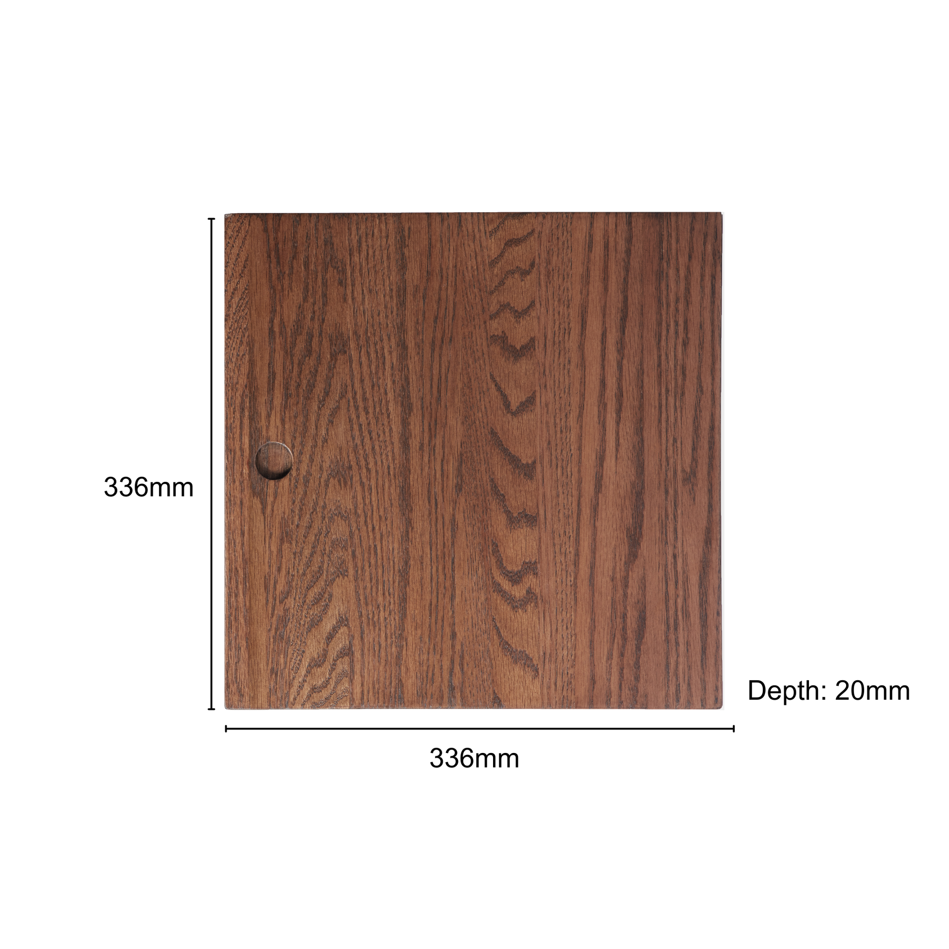 Solidwood Gleam Flat Panel Bookcase Door, Walnut Oak
