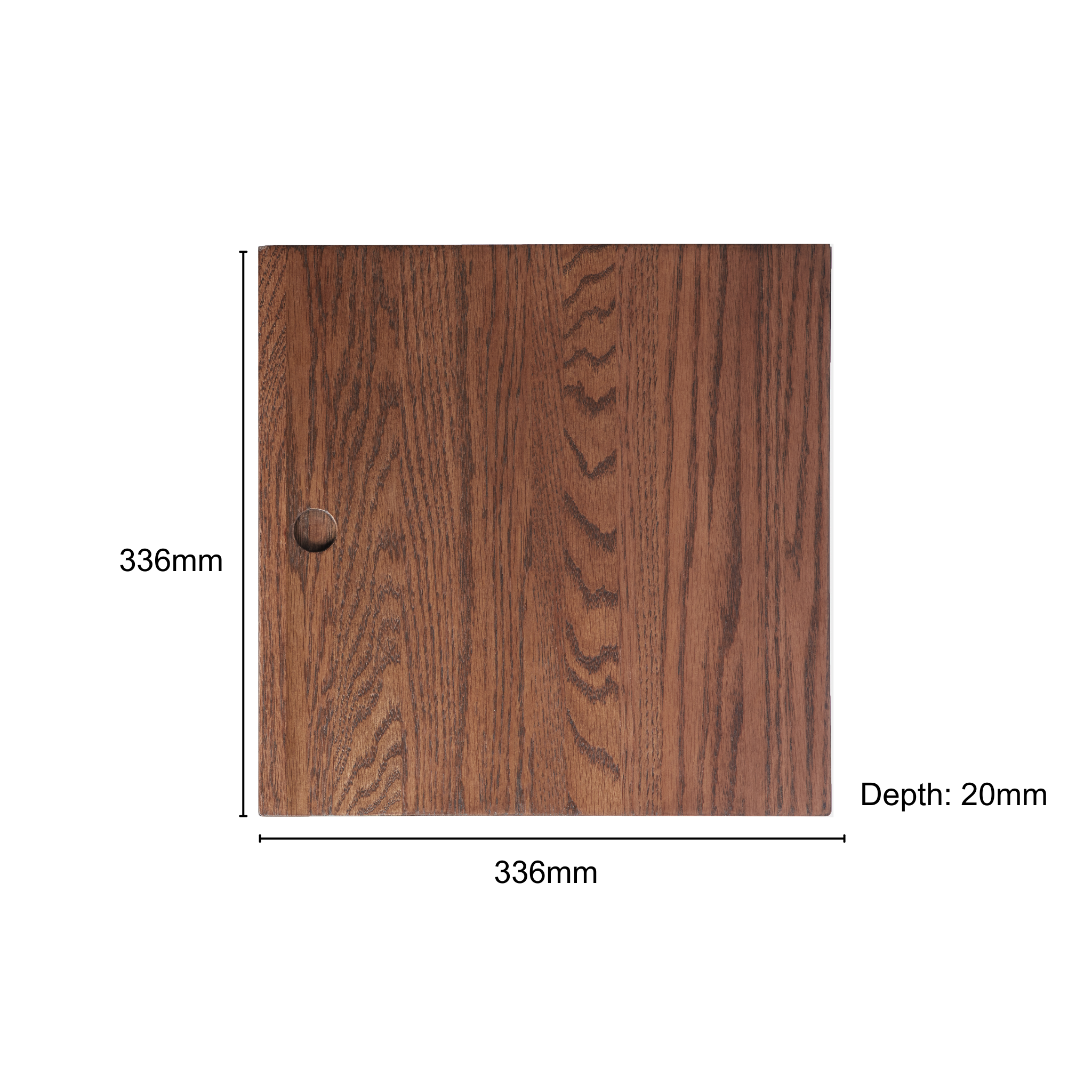 Solidwood Gleam Flat Panel Bookcase Door, Walnut Oak