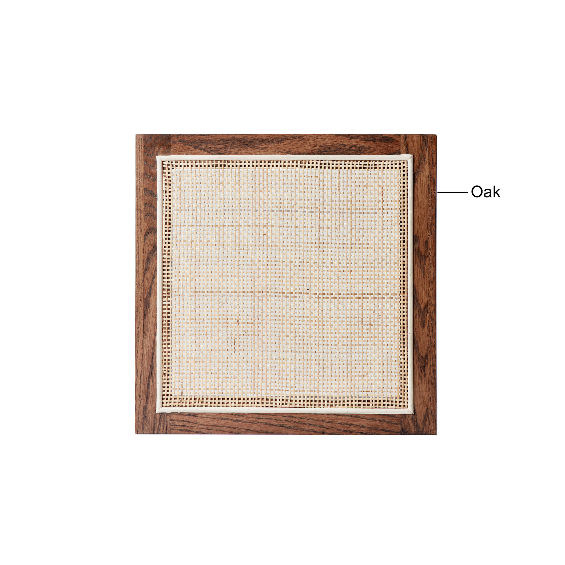 Solidwood Gleam Rattan Bookcase Door, Walnut Oak