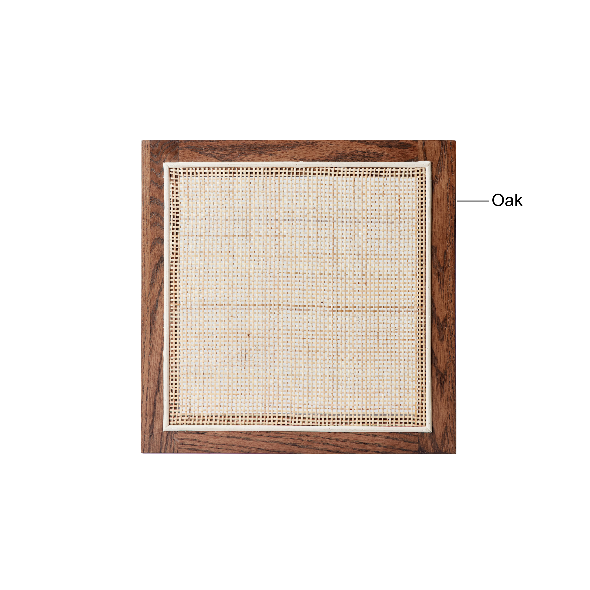 Solidwood Gleam Rattan Bookcase Door, Walnut Oak