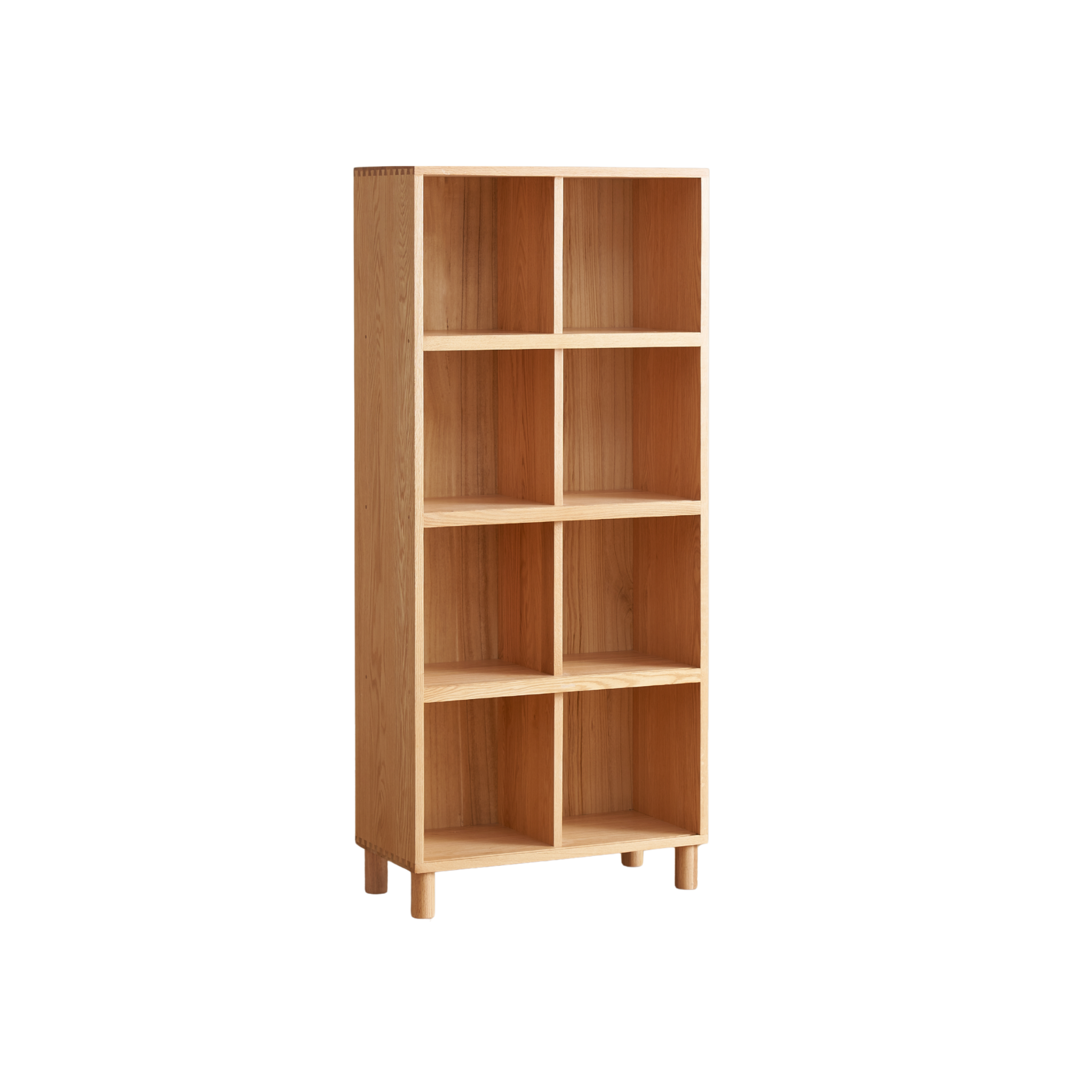 Solidwood Gleam 8-Cube Bookcase with 1 Door, Oak