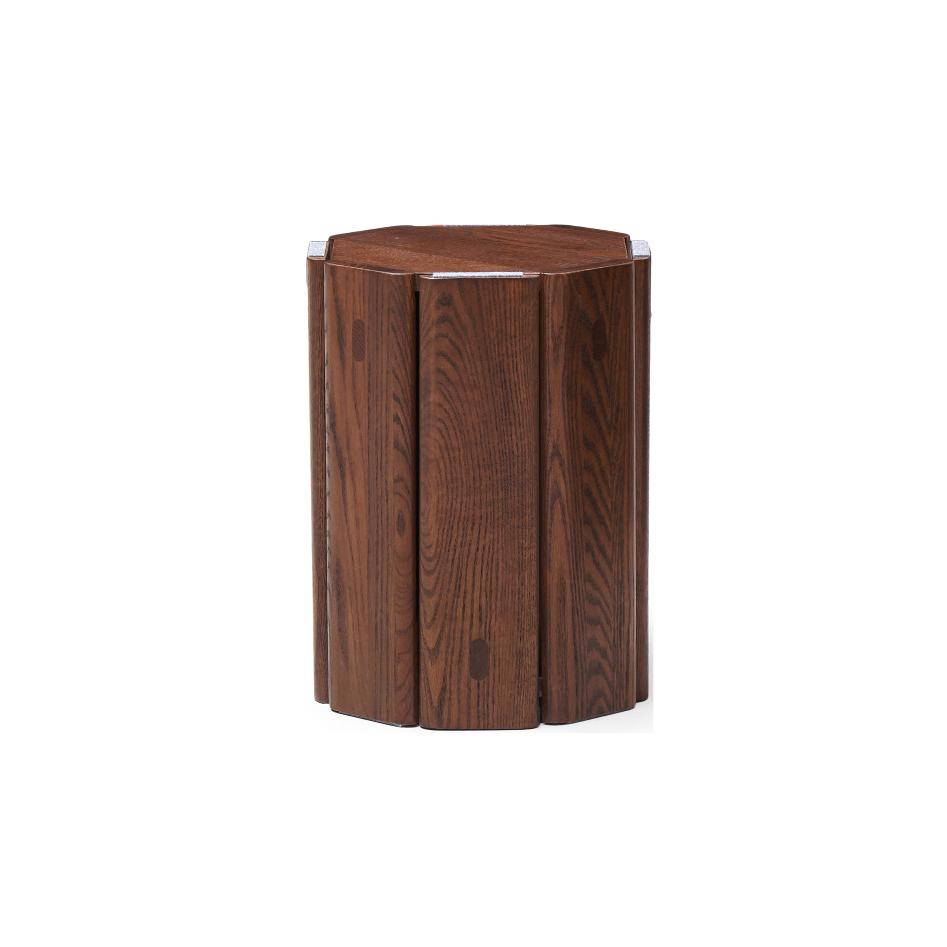 Solidwood Hemura 2-in-1 Stools, Walnut Oak