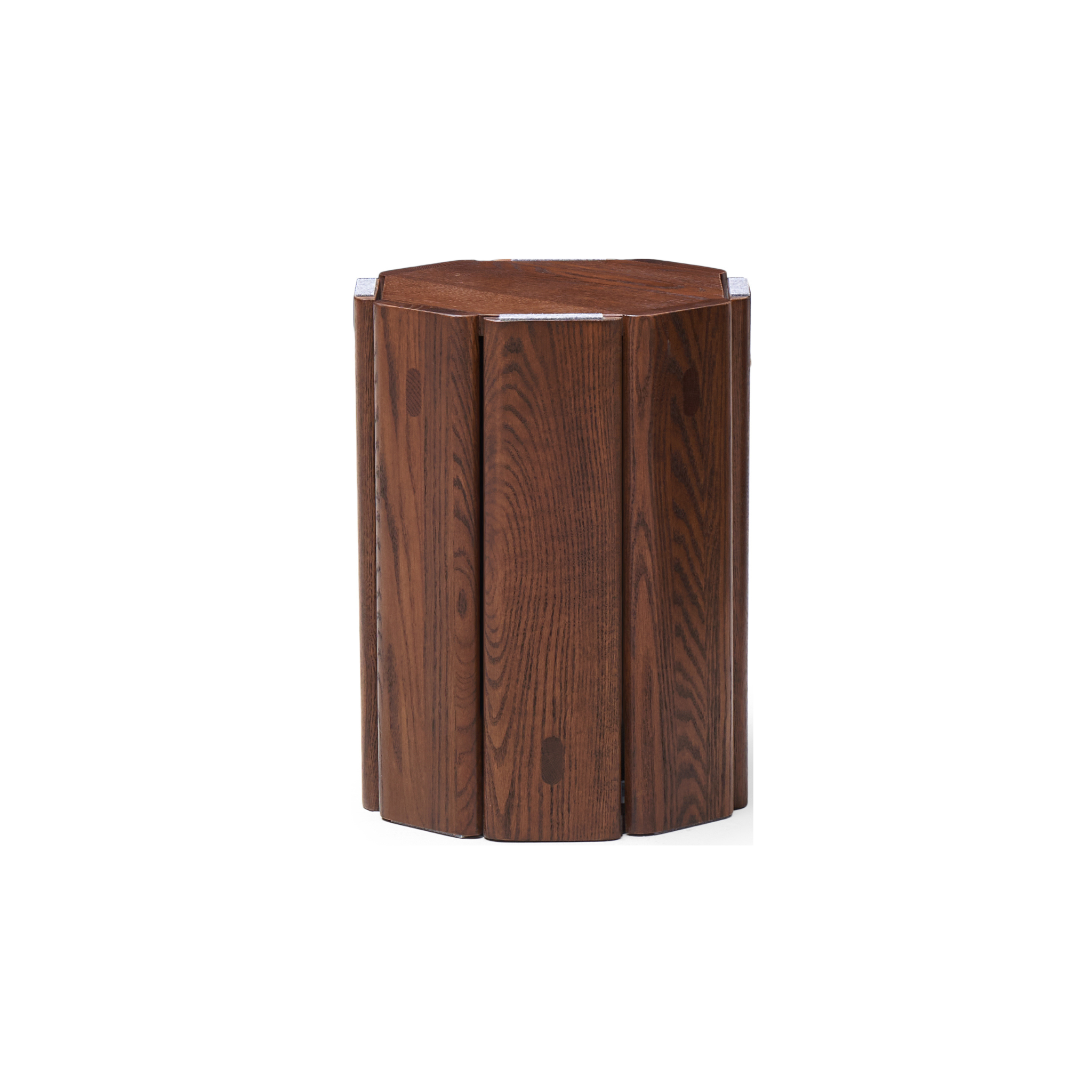 Solidwood Hemura 2-in-1 Stools, Walnut Oak