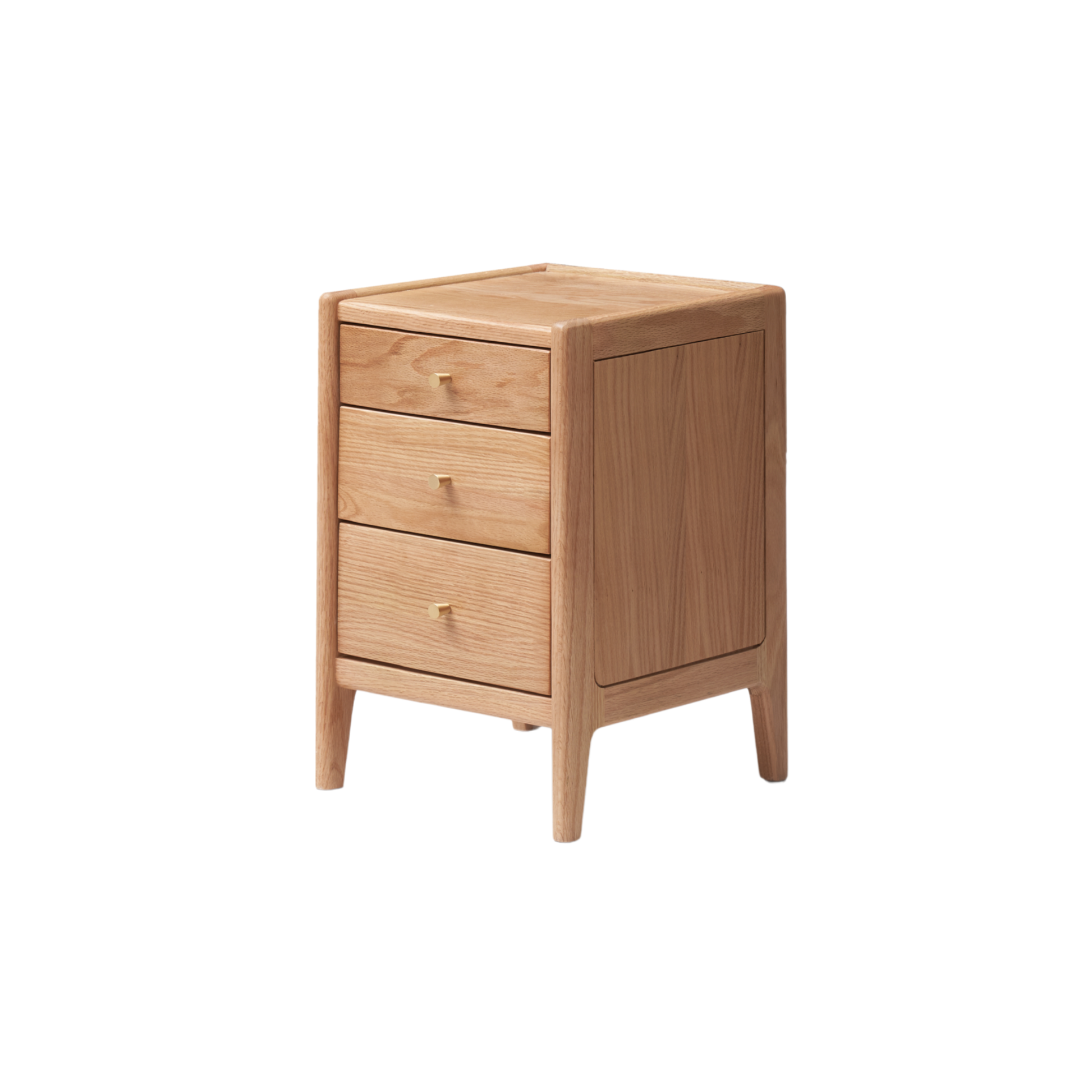 Solidwood Hemura Bedside Table, Oak