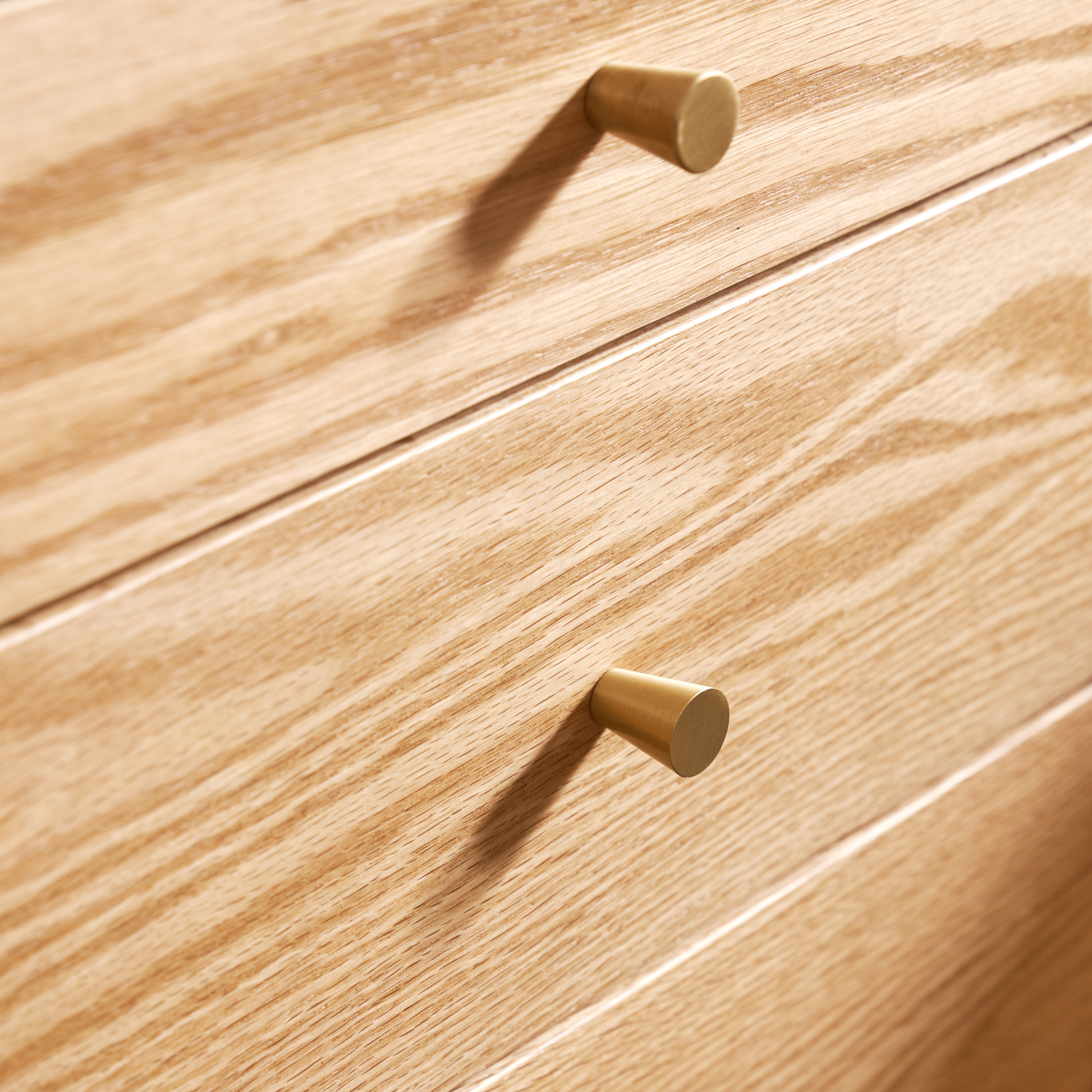 Solidwood Hemura Bedside Table, Oak