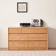 Solidwood Hemura Chest of 7 Drawers, Oak