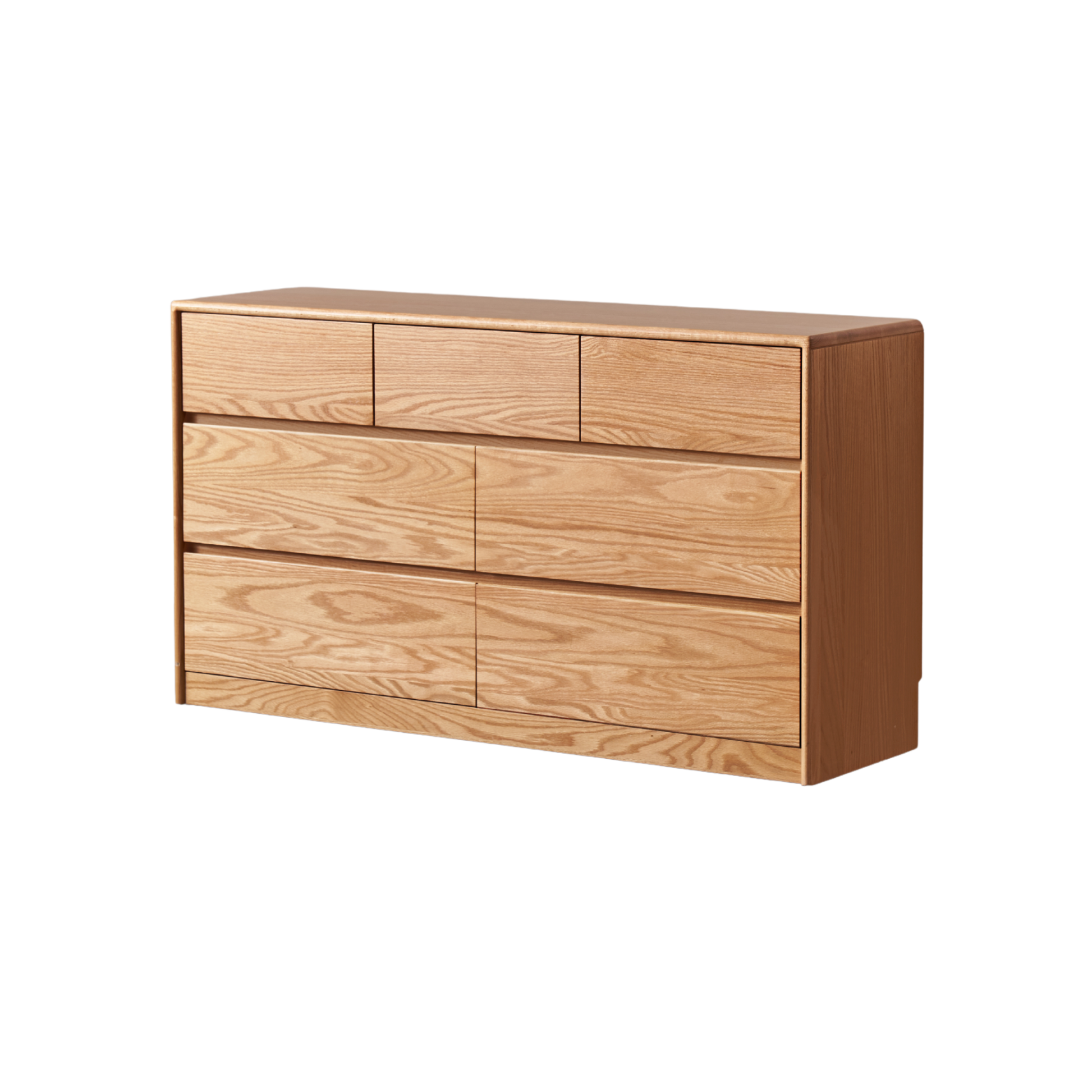 Solidwood Hemura Chest of 7 Drawers, Oak