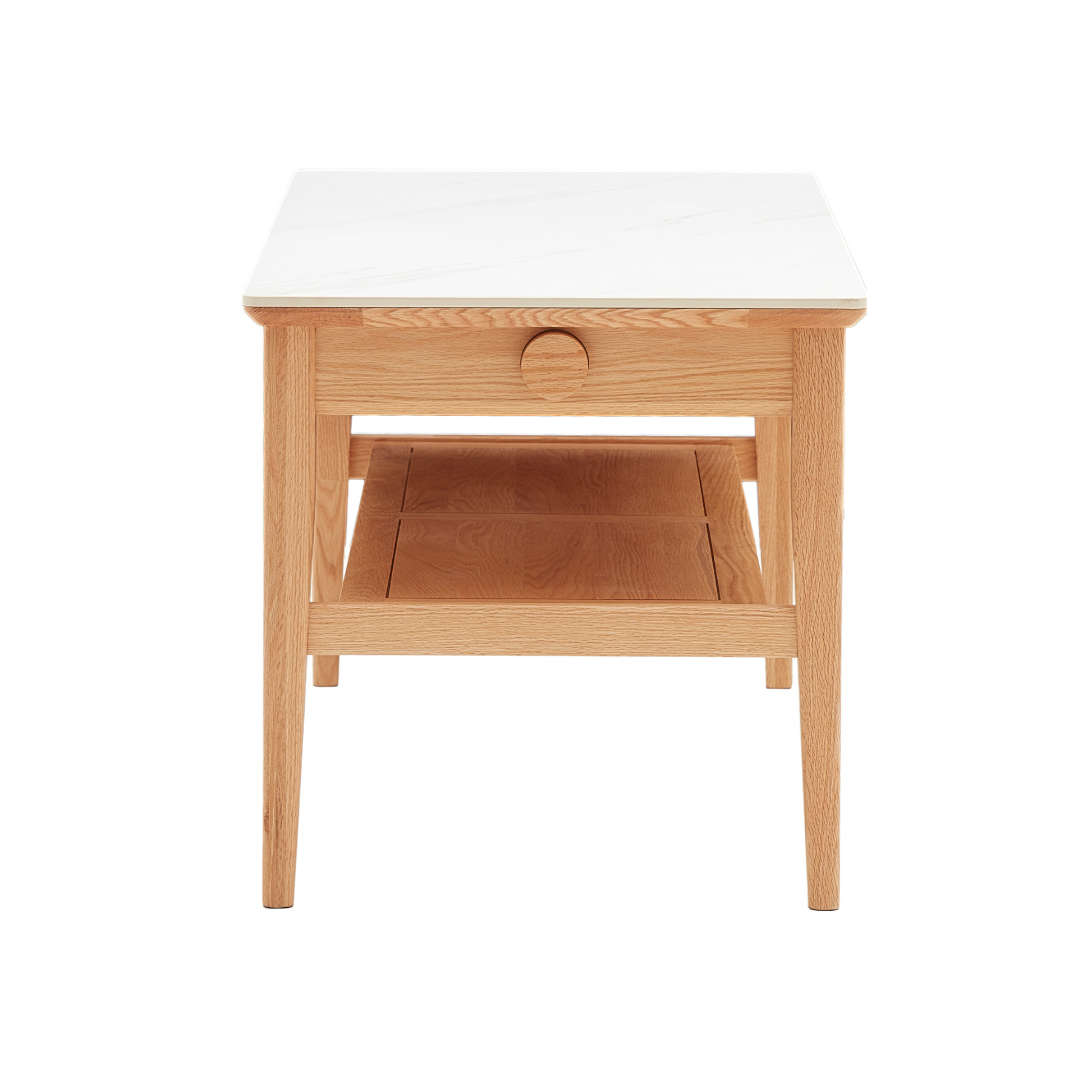 Solidwood Hemura Coffee Table with Sintered Stone Top, 100cm