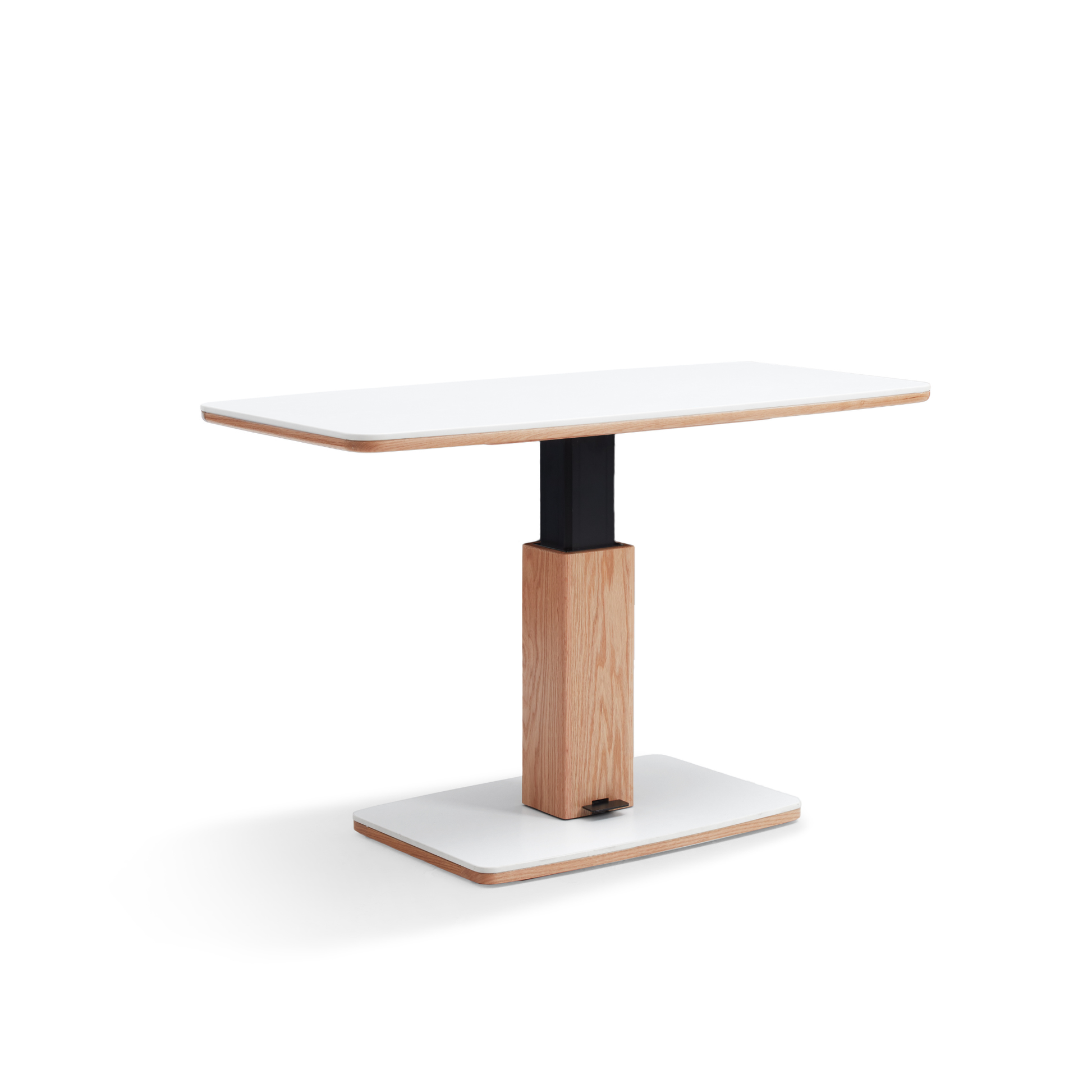 Solidwood Hemura Height-Adjustable Coffee Table with Sintered Stone Top