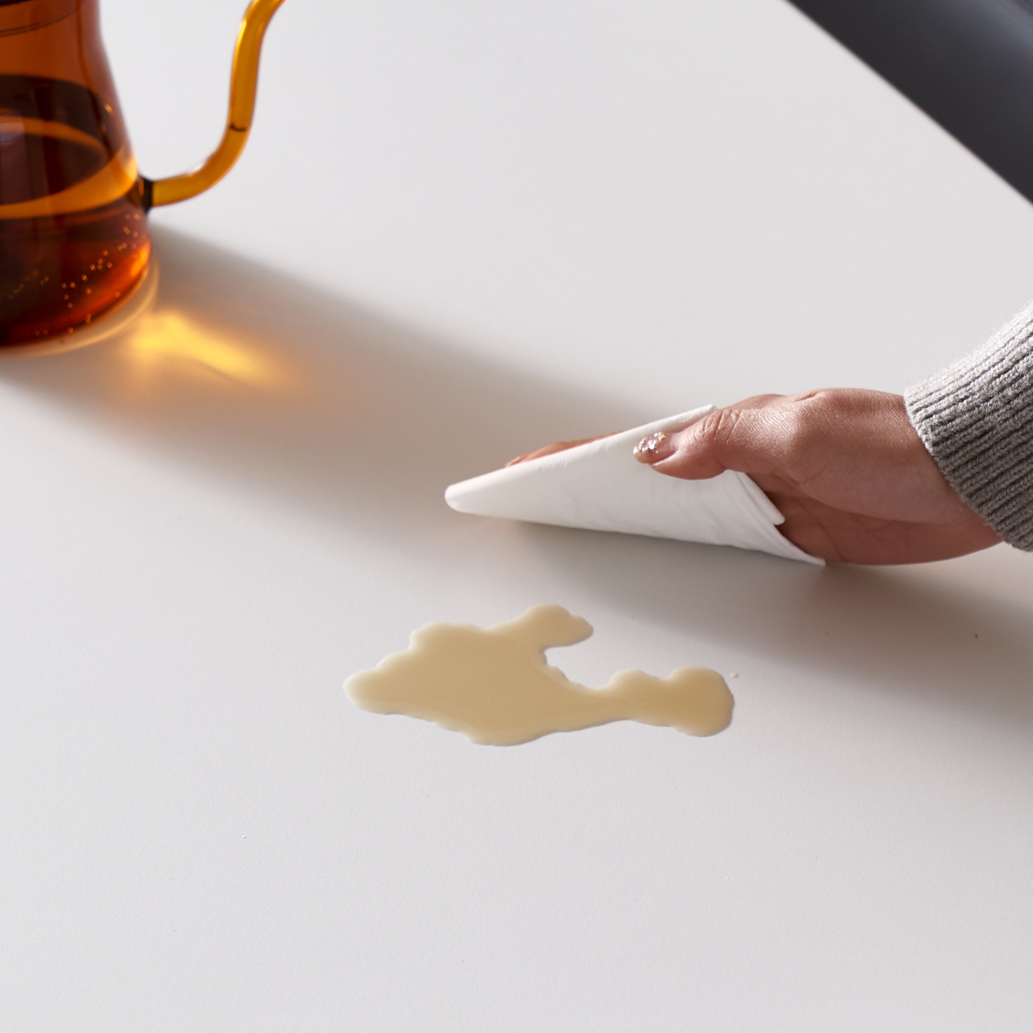 Solidwood Hemura Height-Adjustable Coffee Table with Sintered Stone Top