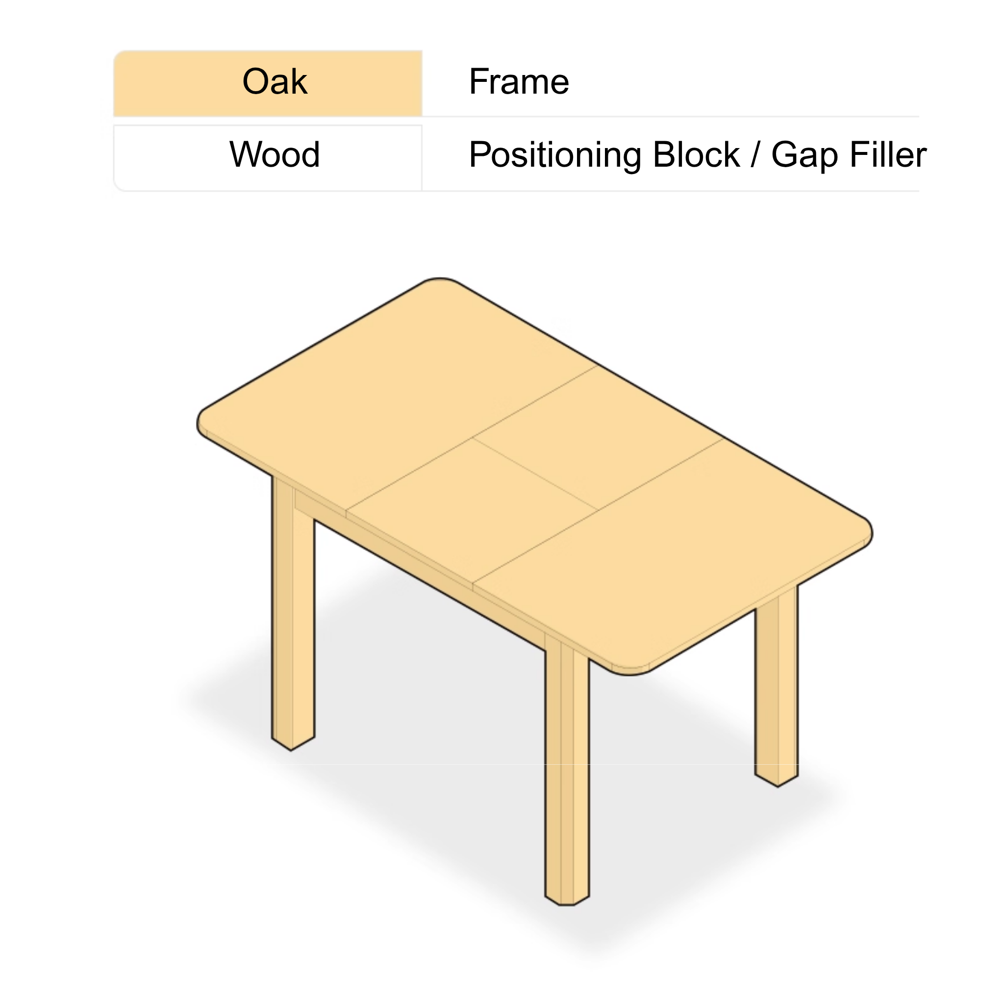 Solidwood Hemura Extendable Dining Table, Oak