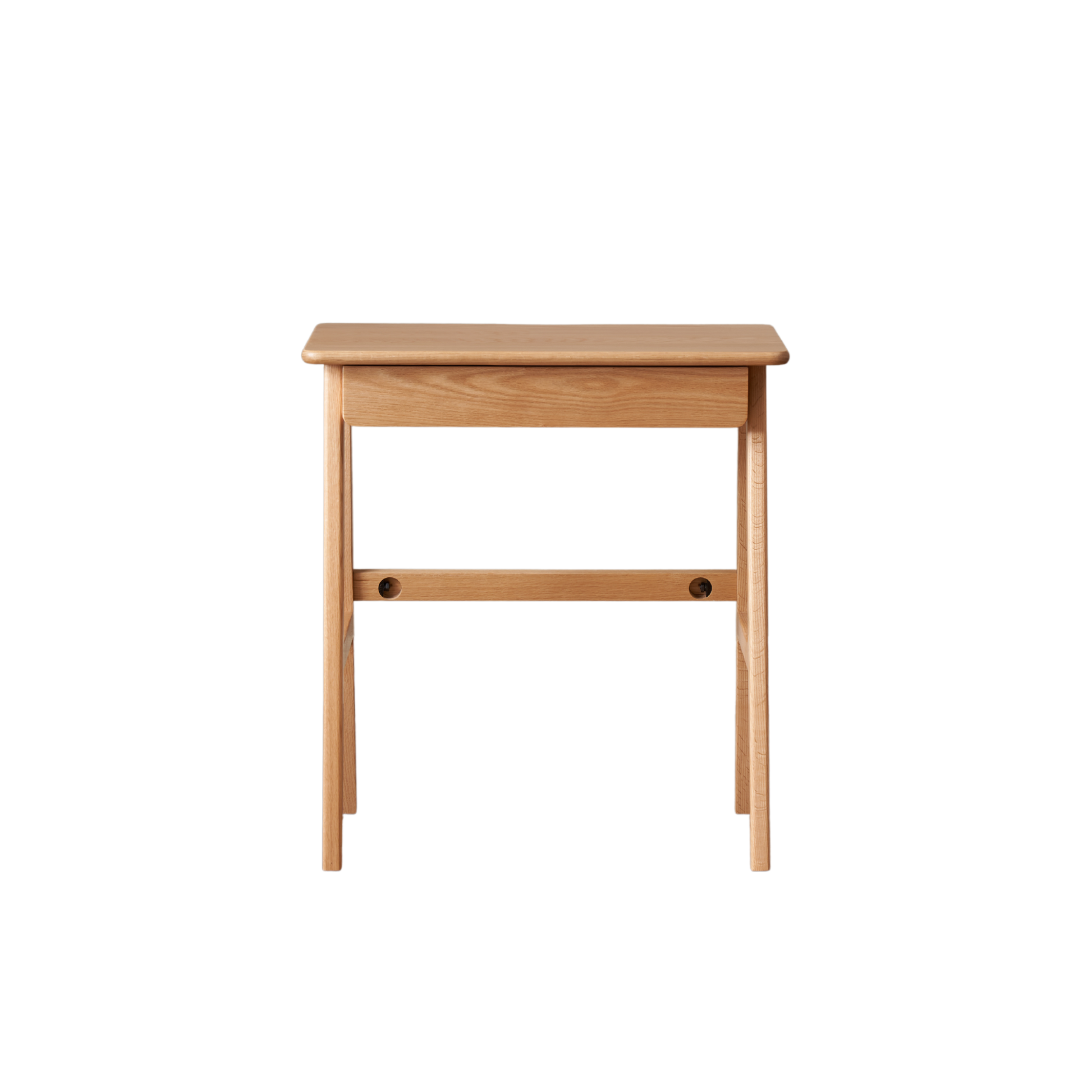 Solidwood Hemura Office Desk with 1 Drawer, Oak, 80cm