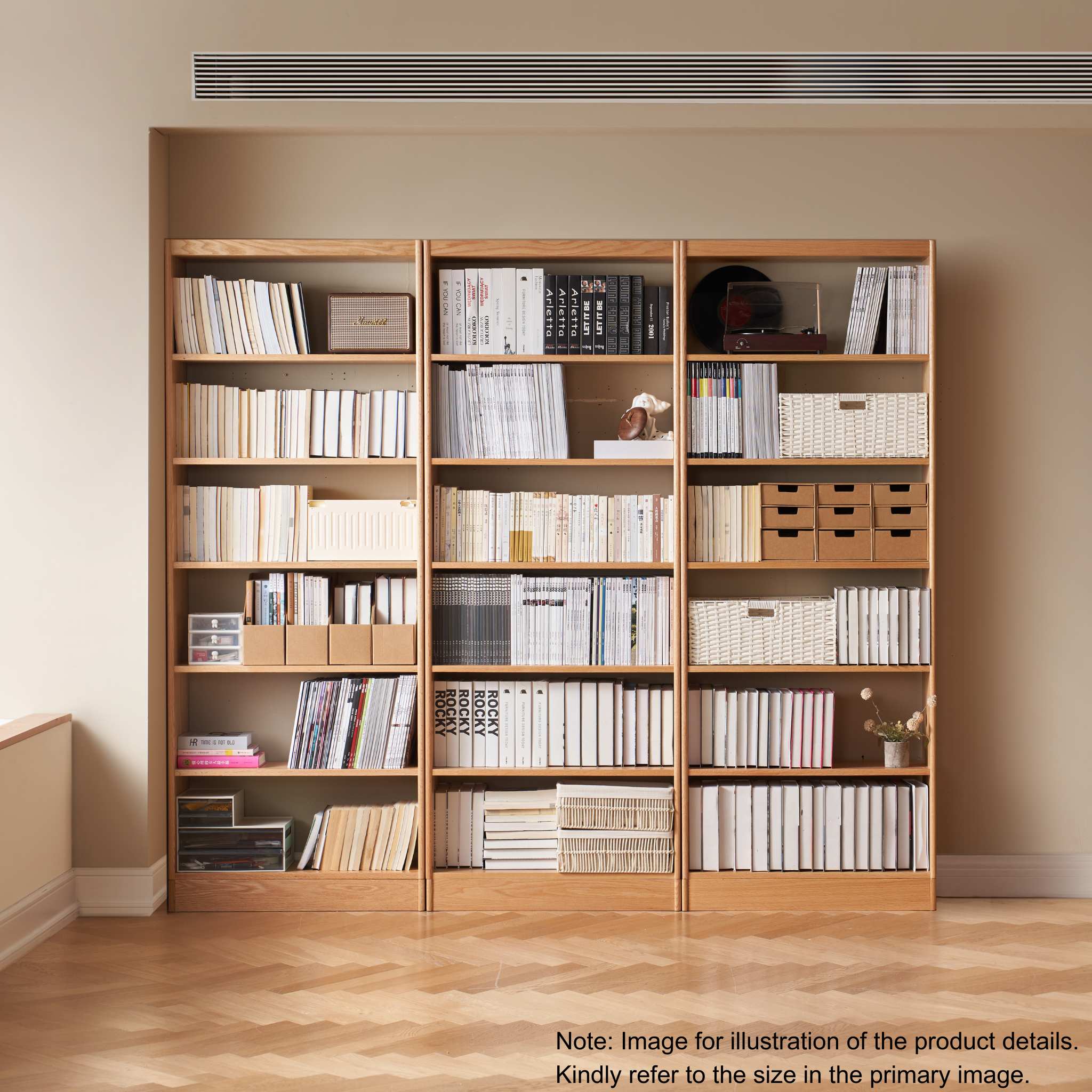 Solidwood Hemura Shelving Unit Module, Oak, 60cm