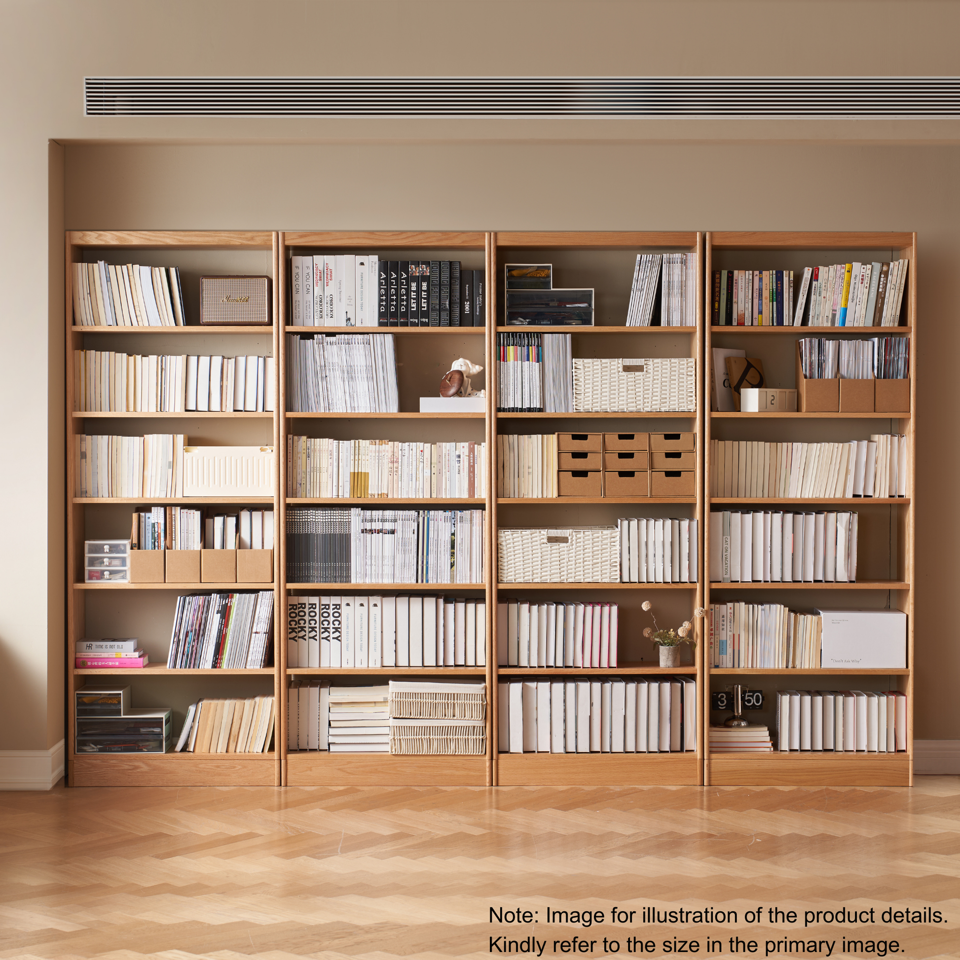 Solidwood Hemura Shelving Unit Module, Oak, 60cm