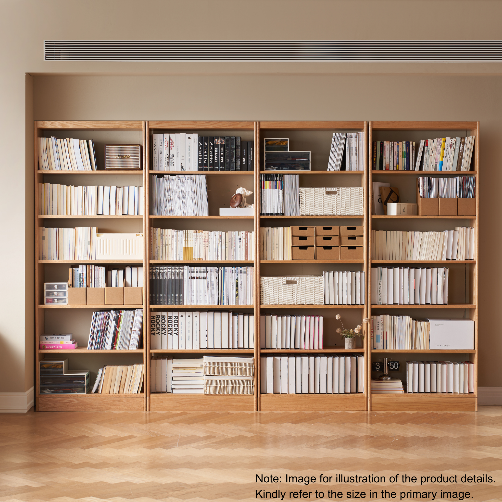 Solidwood Hemura Shelving Unit Module, Oak, 60cm