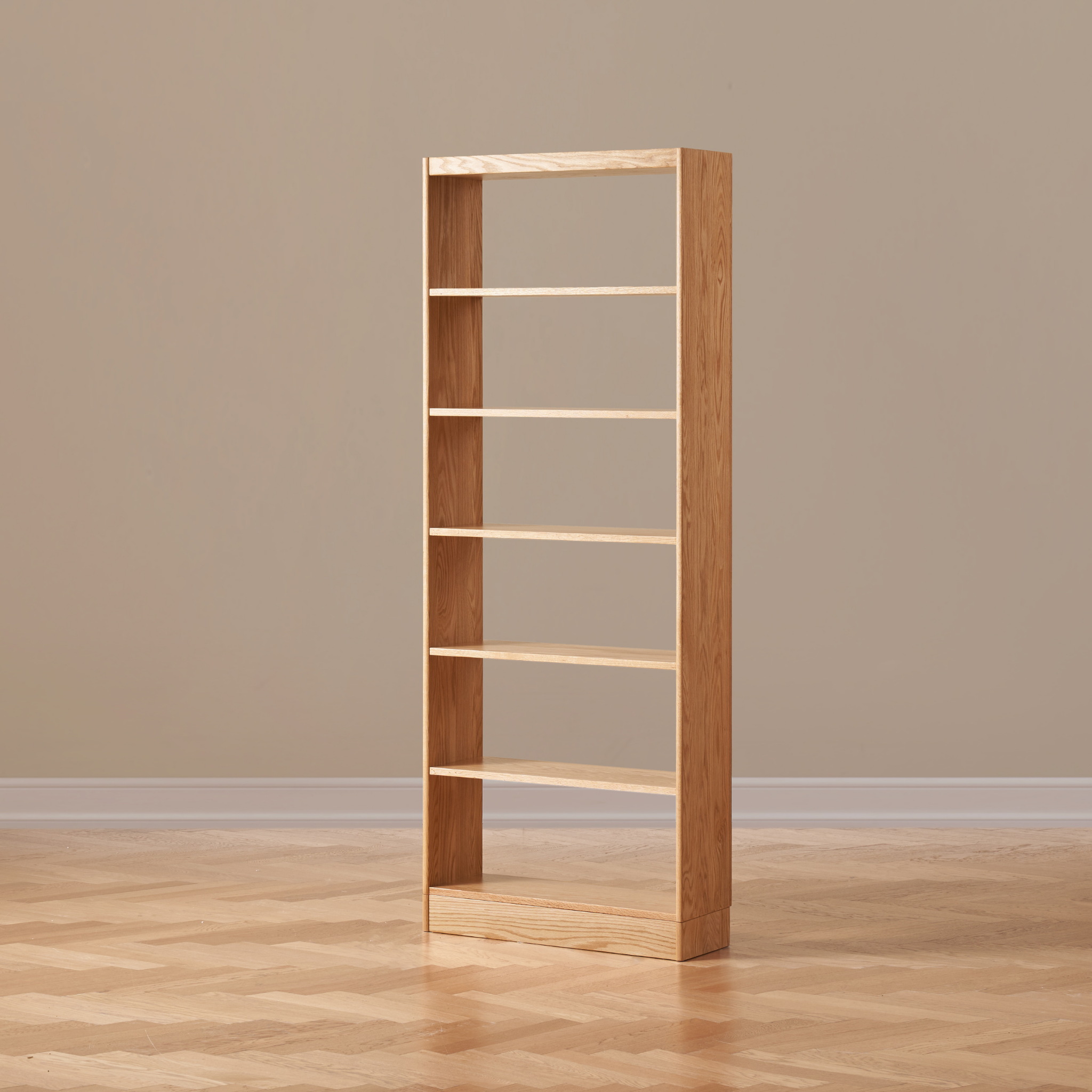 Solidwood Hemura Shelving Unit Module, Oak, W80cm