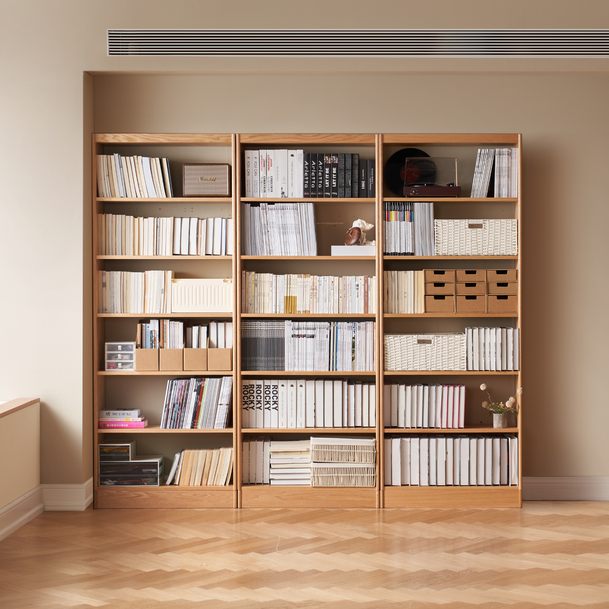 Solidwood Hemura Shelving Unit Module, Oak, W80cm