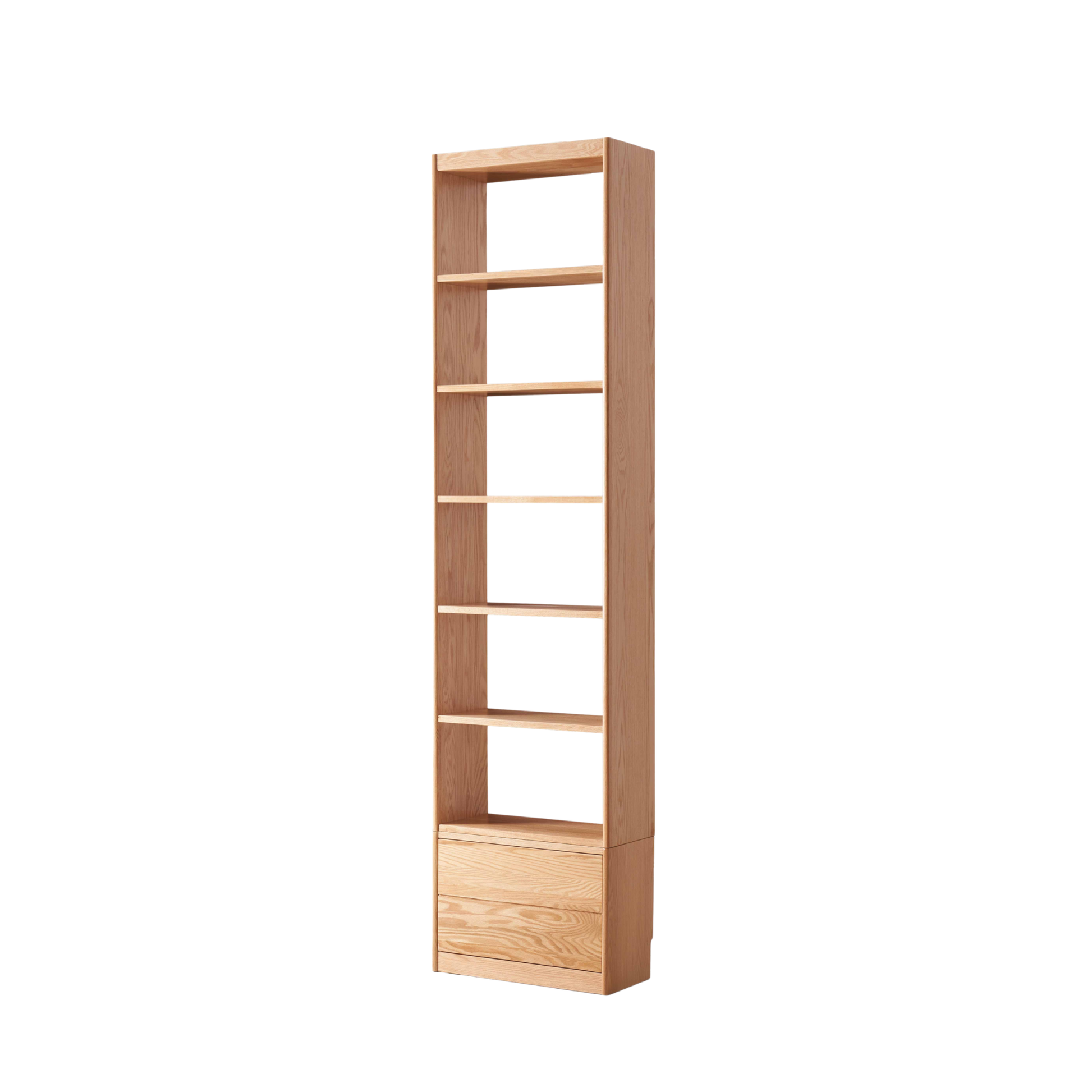 Solidwood Hemura Shelving Unit Module with 1 Drawer, Oak, 60cm