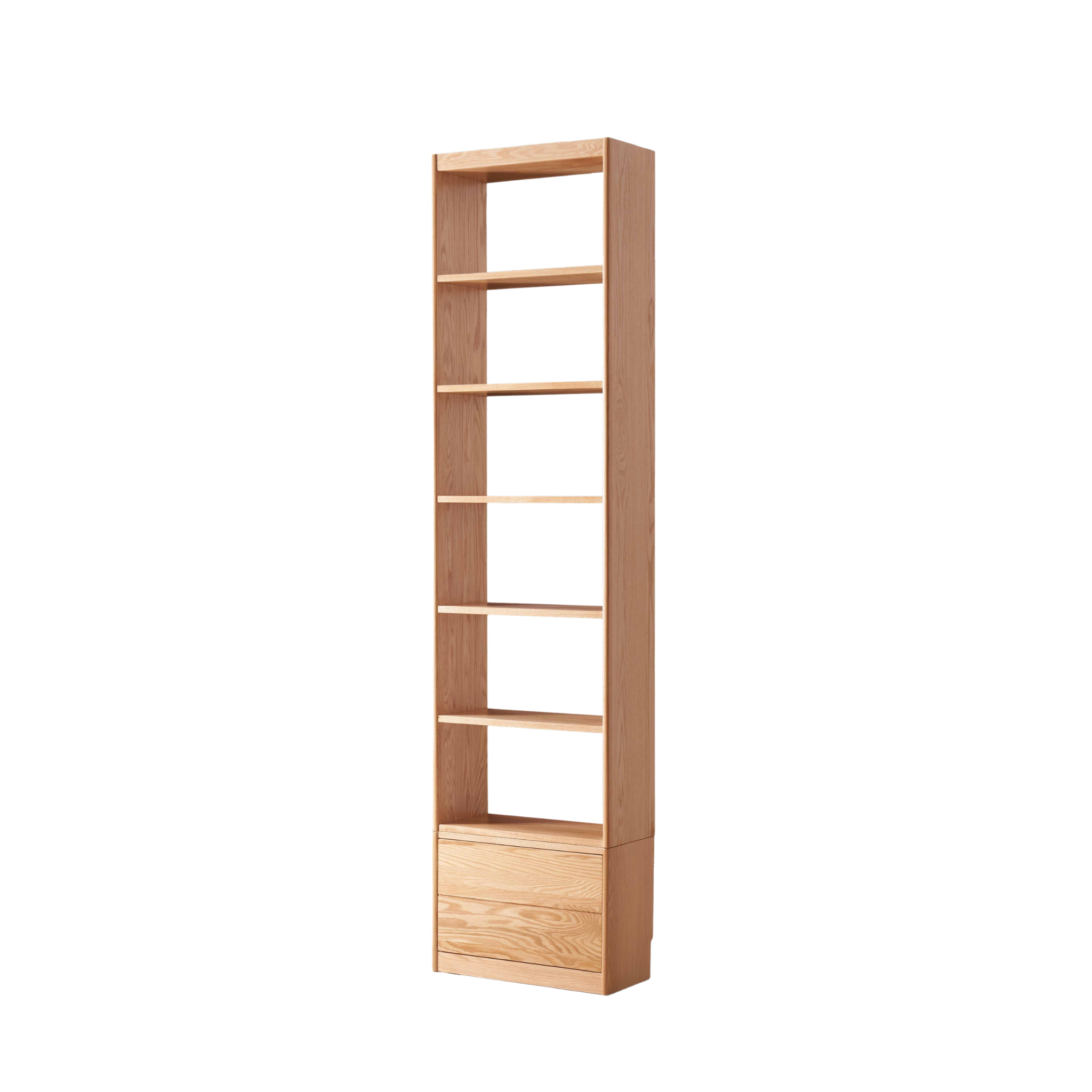 Solidwood Hemura Shelving Unit Module with 1 Drawer, Oak, 60cm