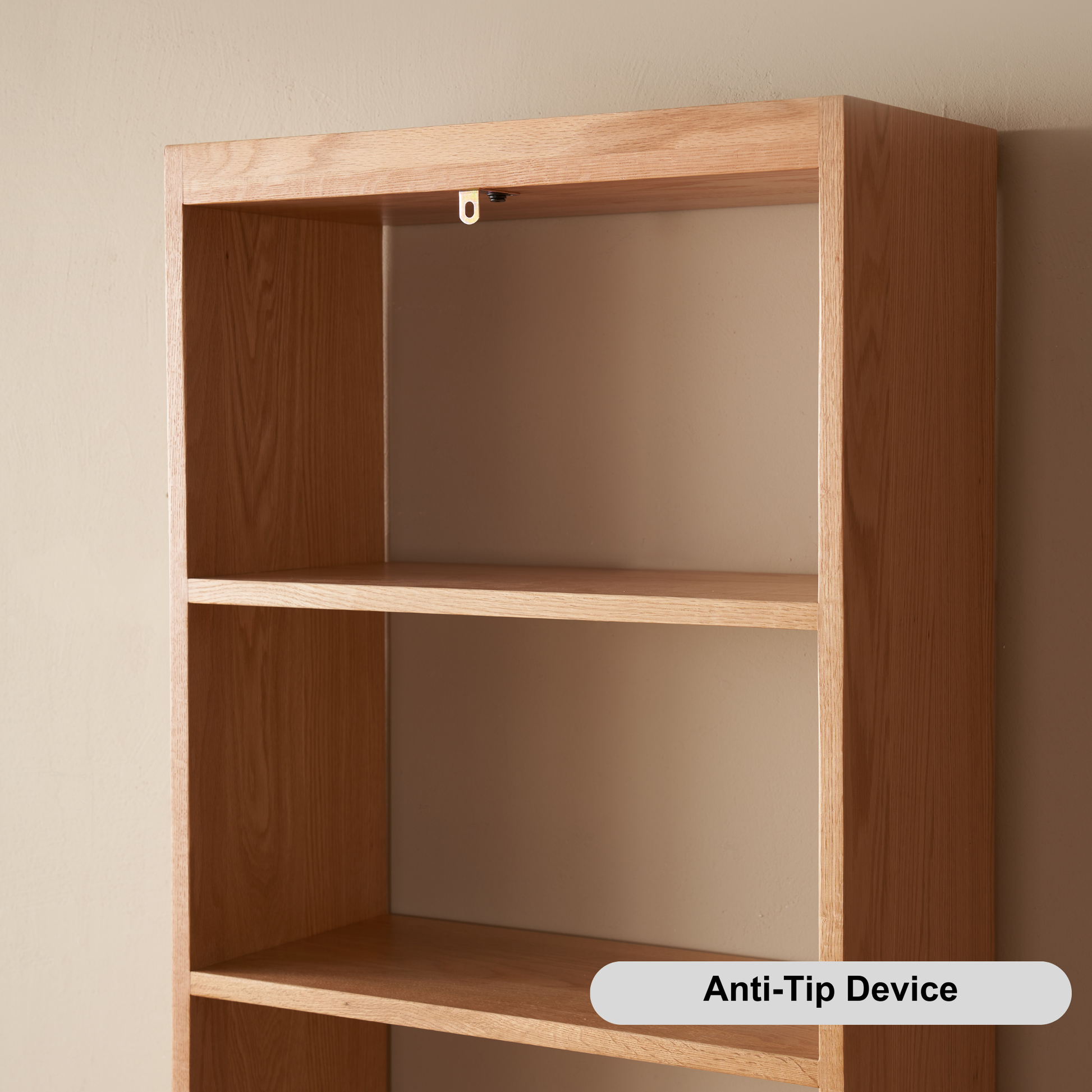 Solidwood Hemura Shelving Unit Module with 1 Drawer, Oak, 60cm