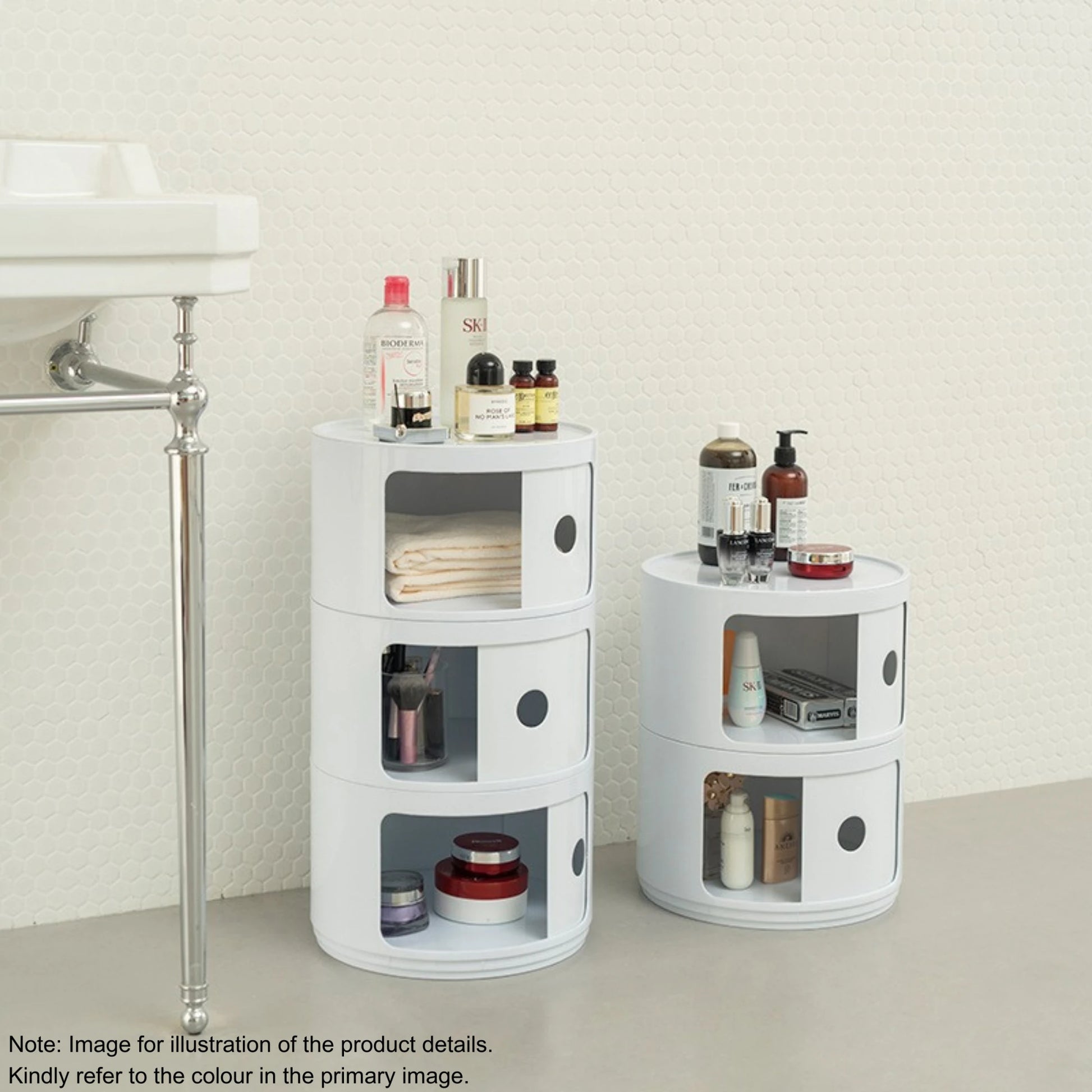 MODE Anna Ferrieri Componibili 3 Tier Storage Unit Replica, 32x58CM, White