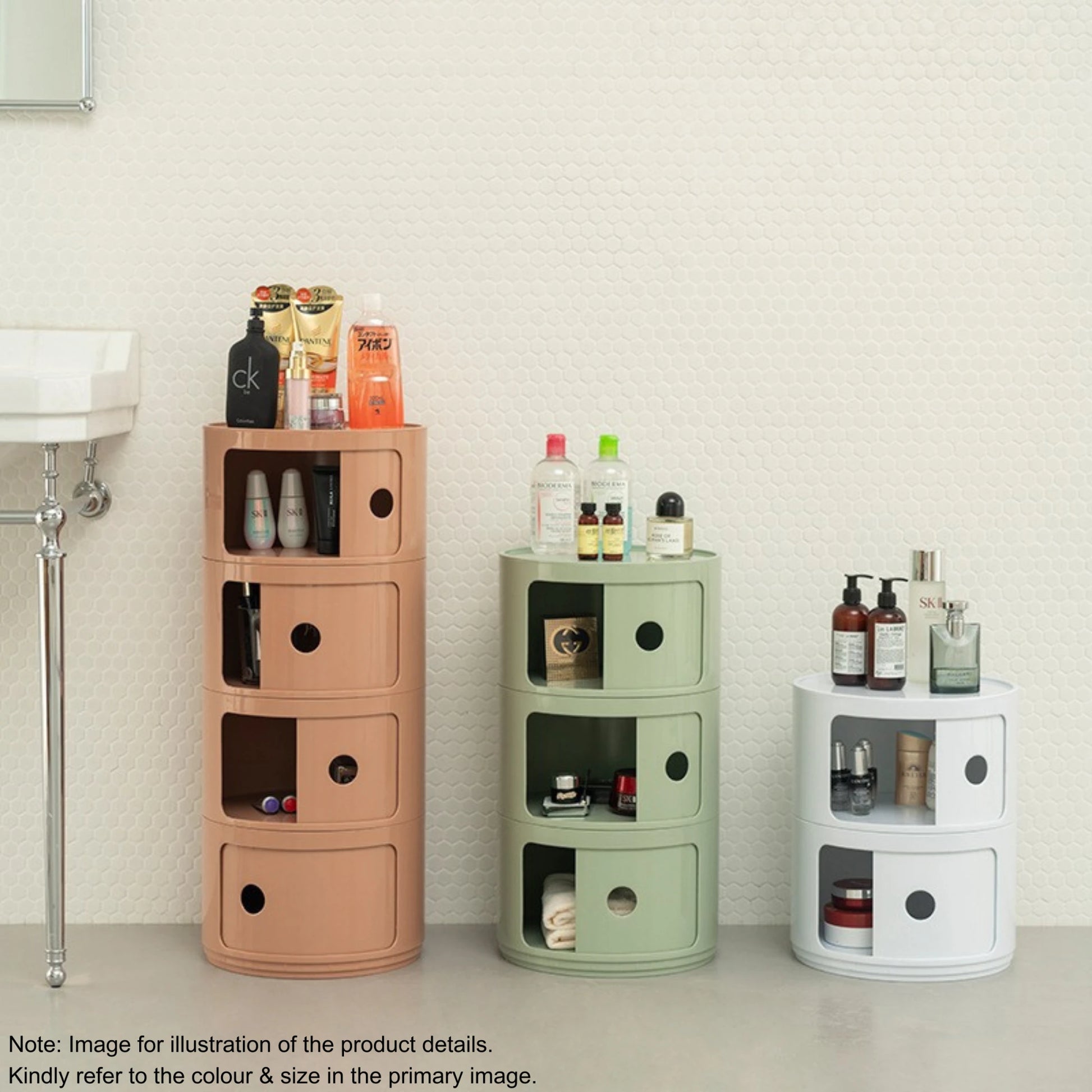 MODE Anna Ferrieri Componibili 3 Tier Storage Unit Replica, 32x58CM, White