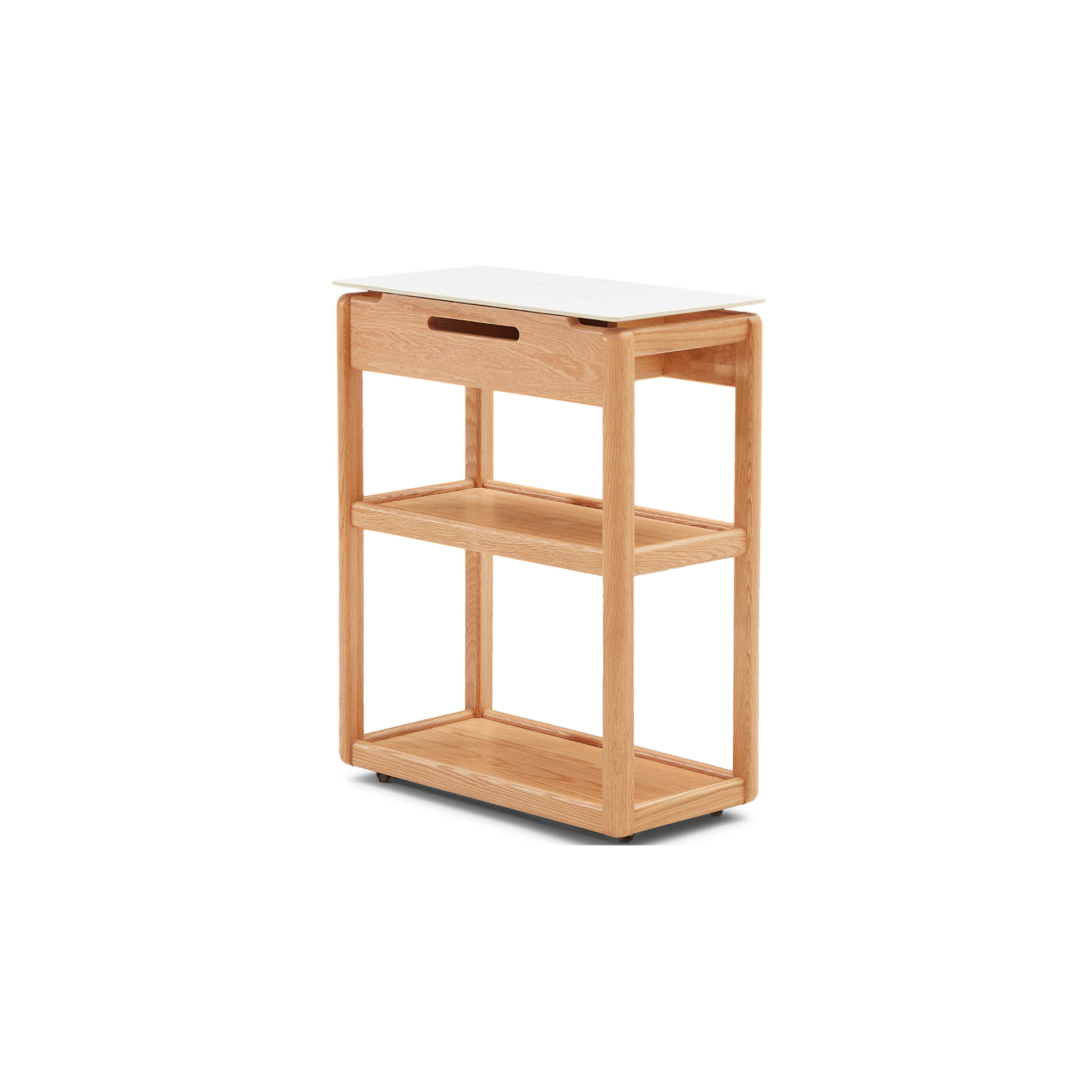 Solidwood Hemura Side Table with Sintered Stone Top
