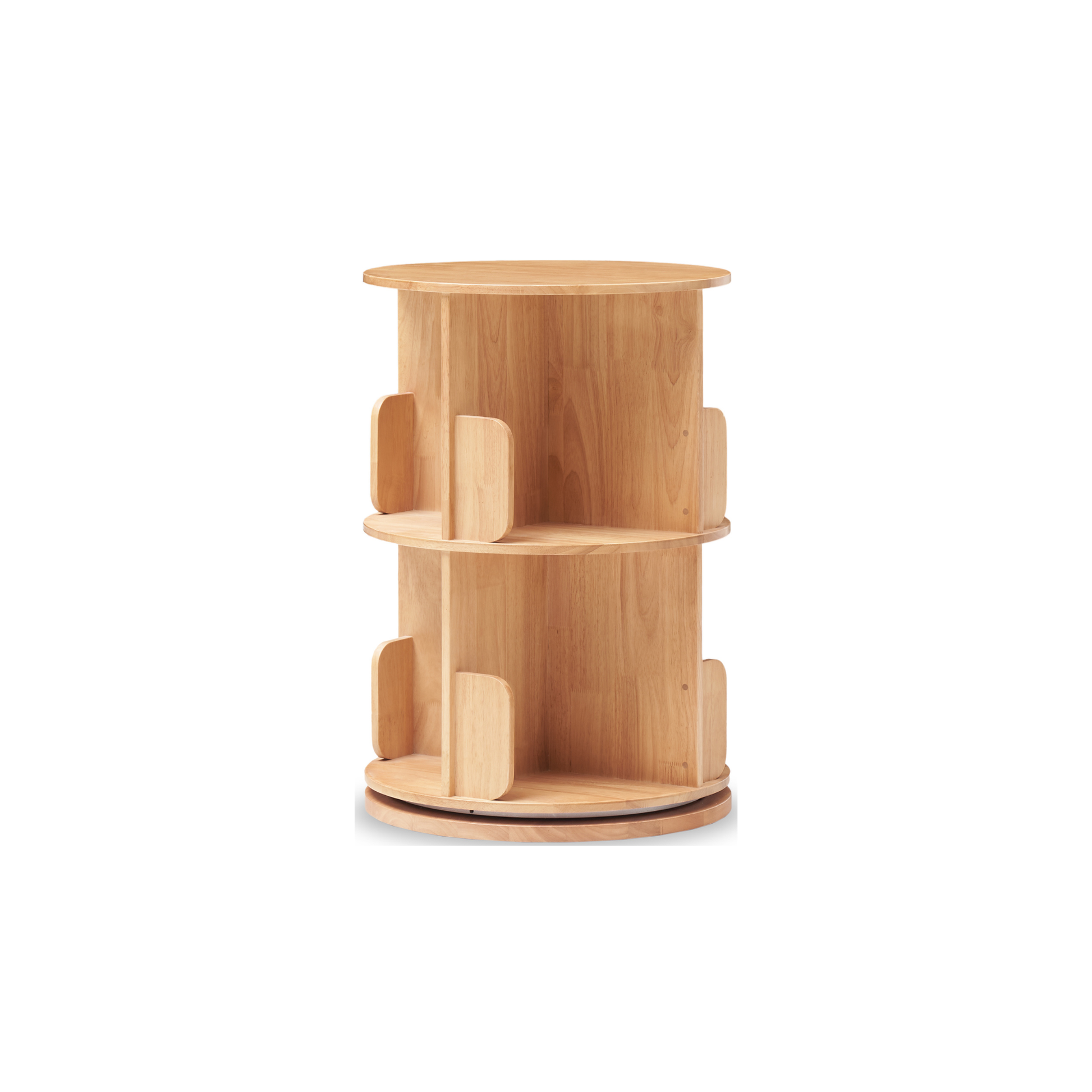 Solidwood Jinova 2-Tier Rotatable Bookshelf