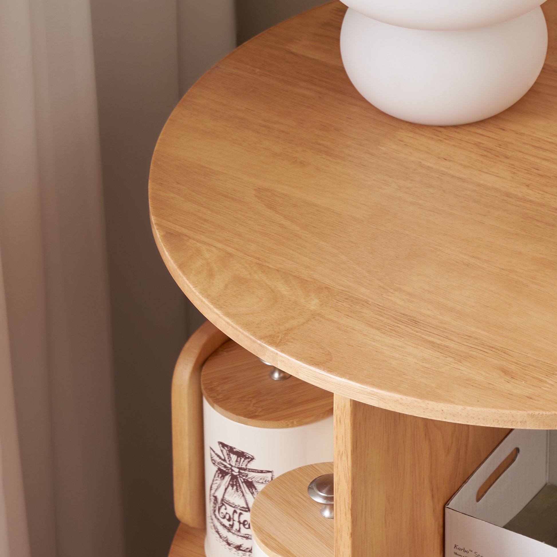 Solidwood Jinova 2-Tier Rotatable Bookshelf
