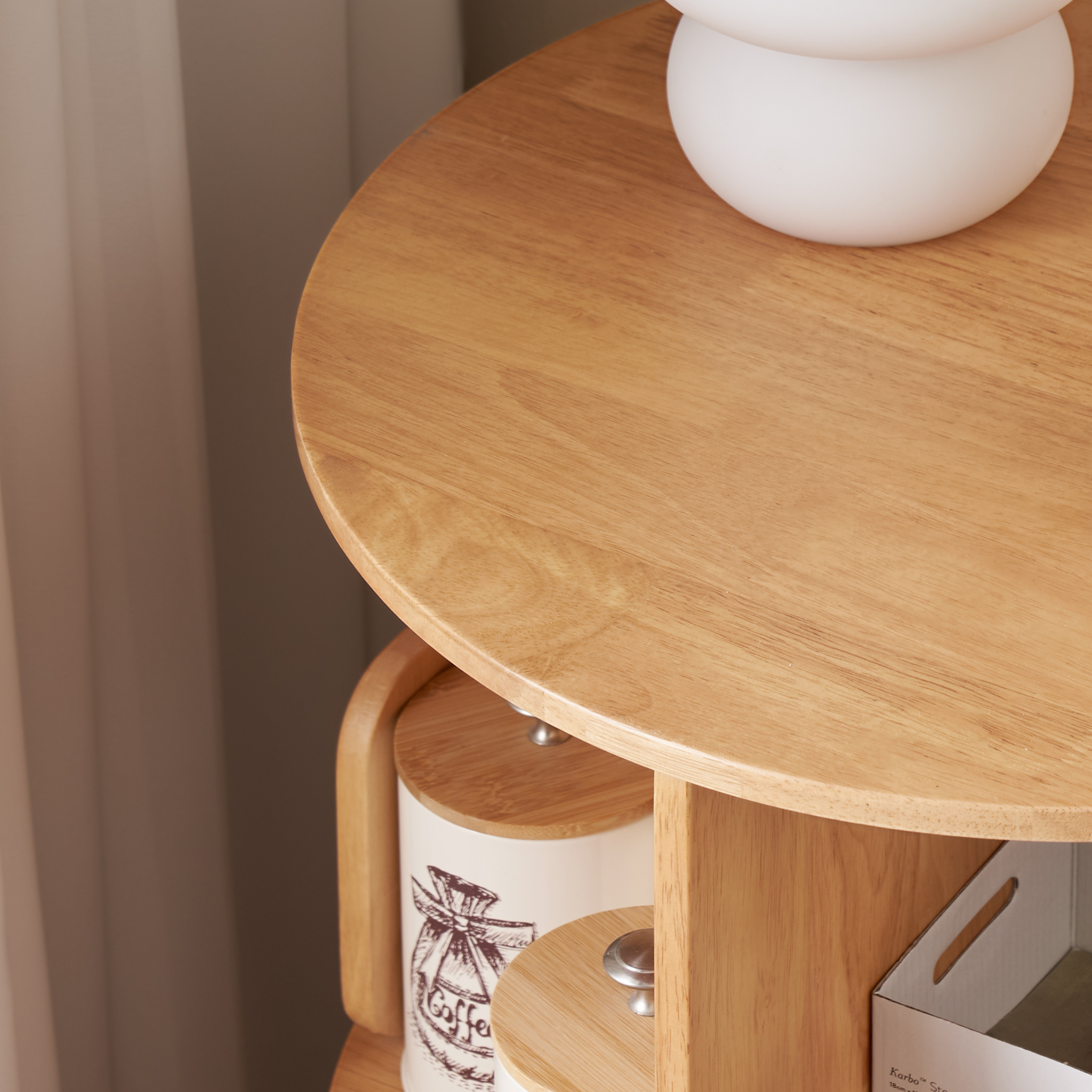 Solidwood Jinova 2-Tier Rotatable Bookshelf