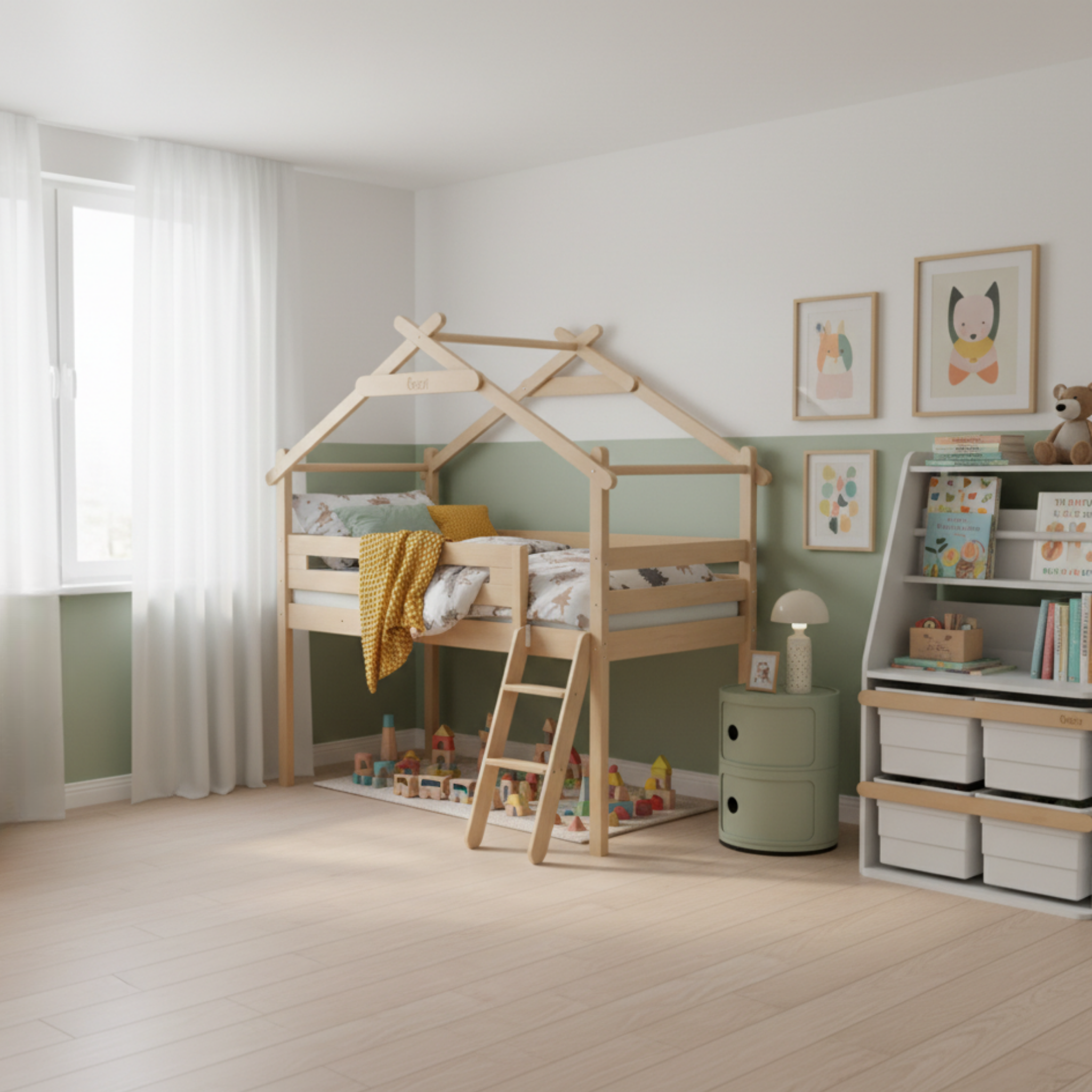 MODE Anna Ferrieri Componibili 2 Tier Storage Unit Replica, 32x40CM, Matcha Green