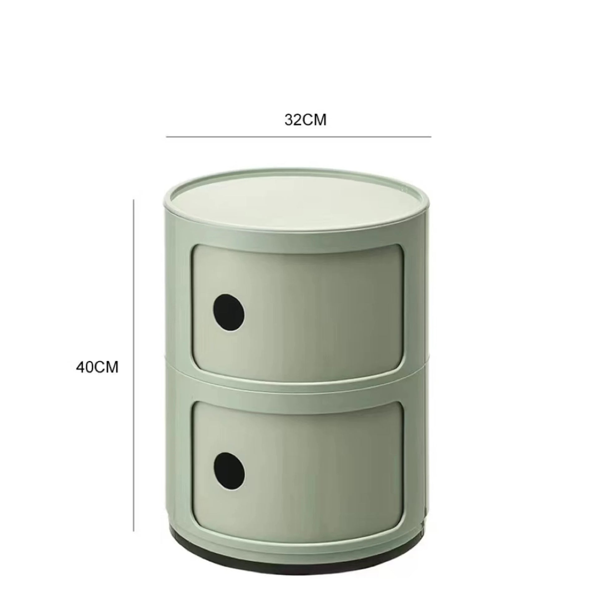 MODE Anna Ferrieri Componibili 2 Tier Storage Unit Replica, 32x40CM, Matcha Green