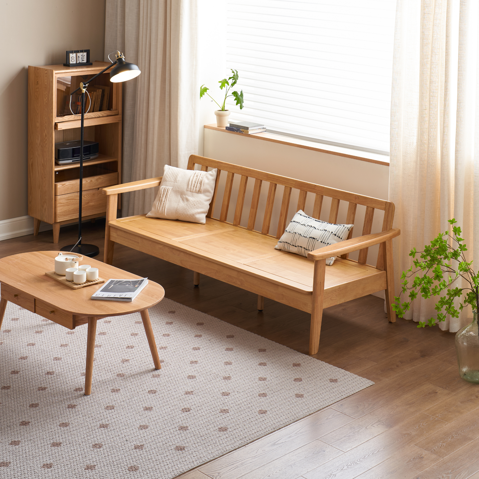 Solidwood Jinova 3-Seater Sofa