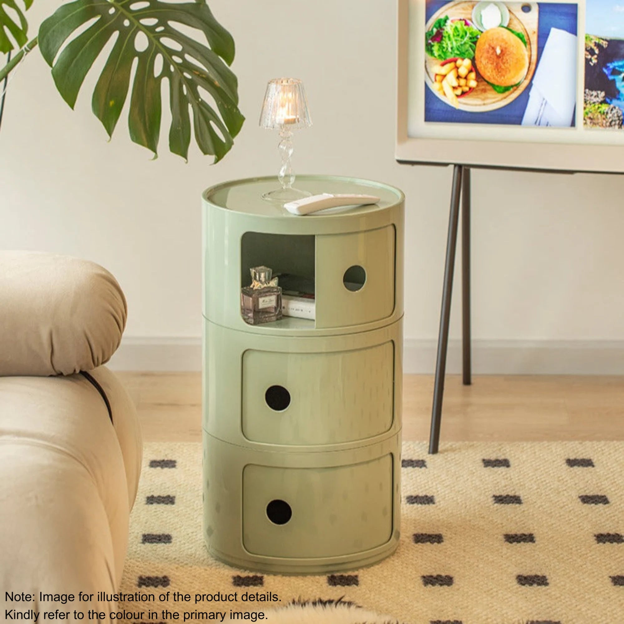 MODE Anna Ferrieri Componibili 3 Tier Storage Unit Replica, 32x58CM, Matcha Green