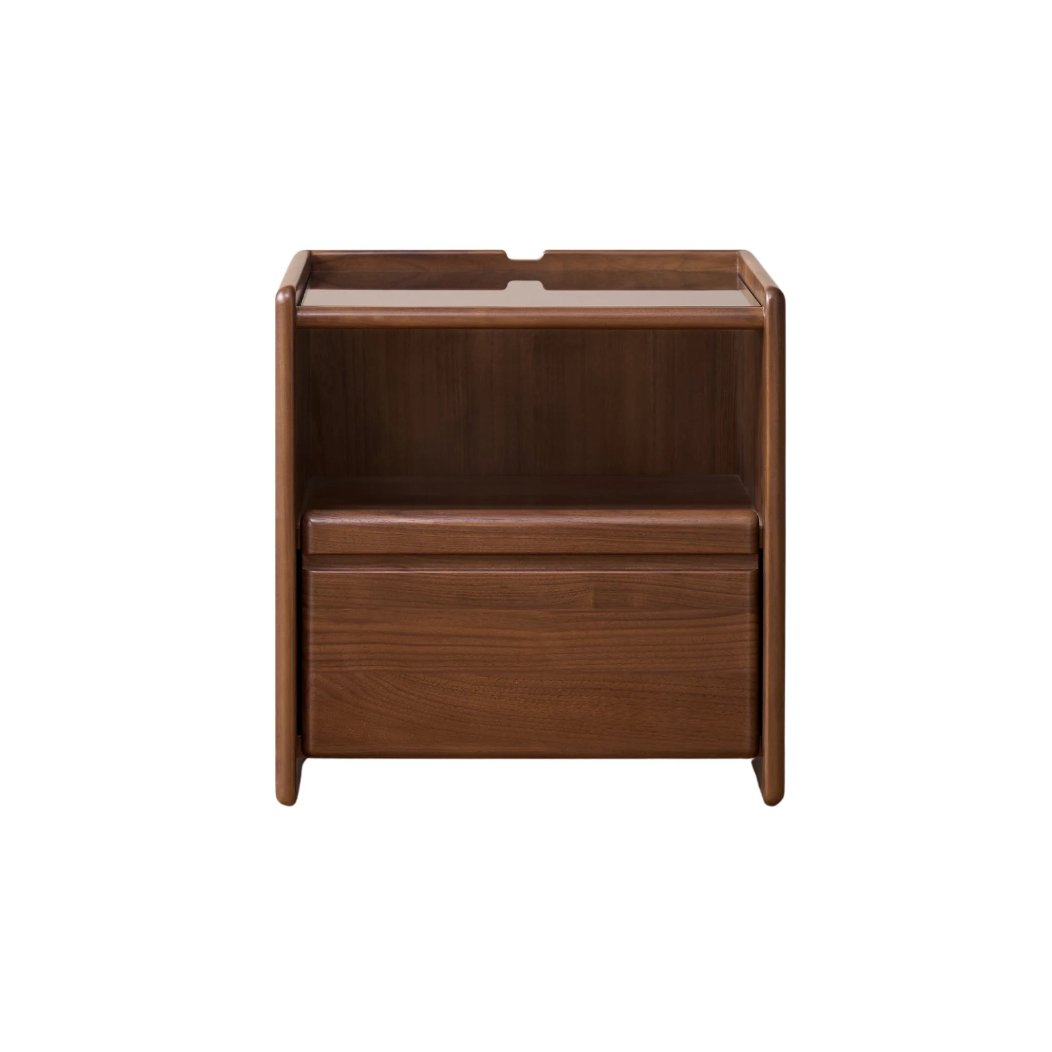 Solidwood Lucca Bedside Table, American Black Walnut