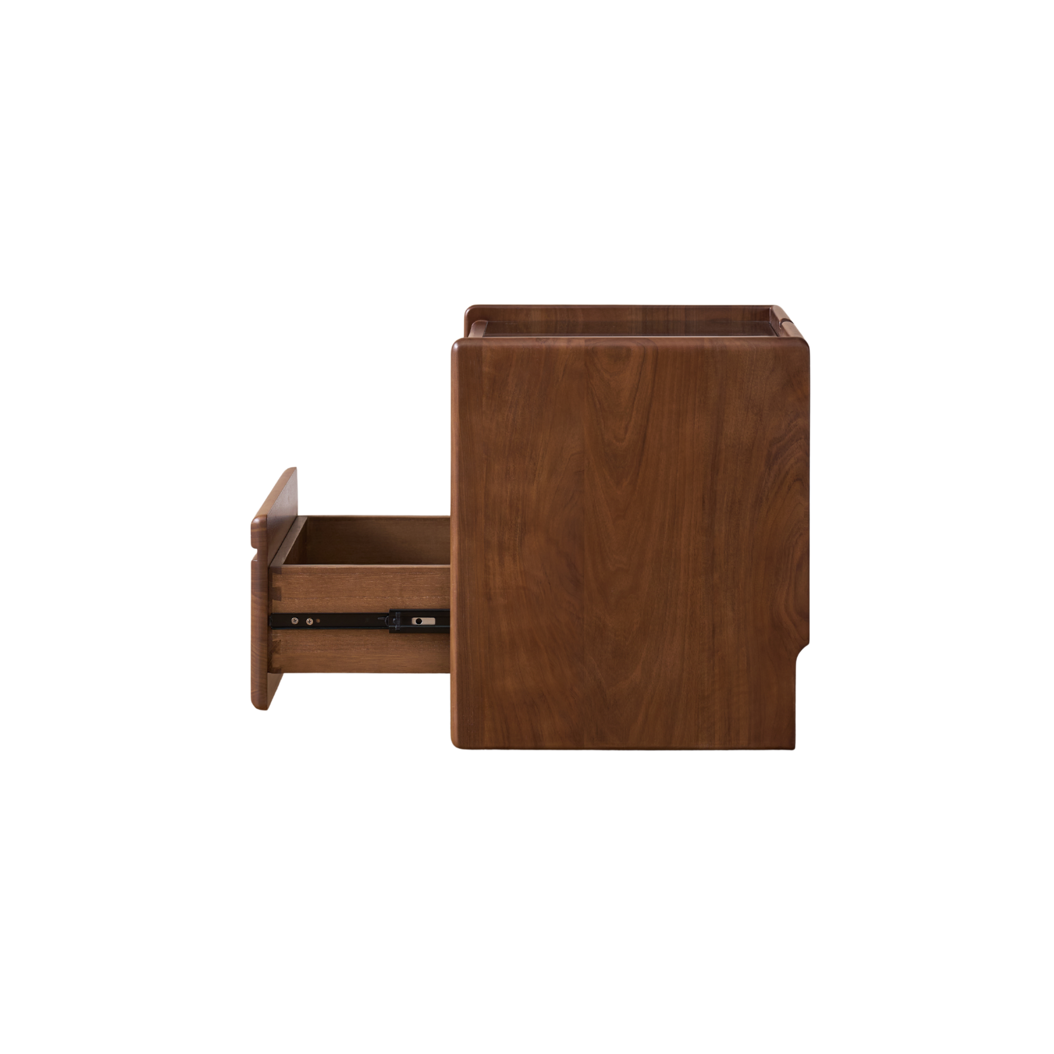 Solidwood Lucca Bedside Table, American Black Walnut