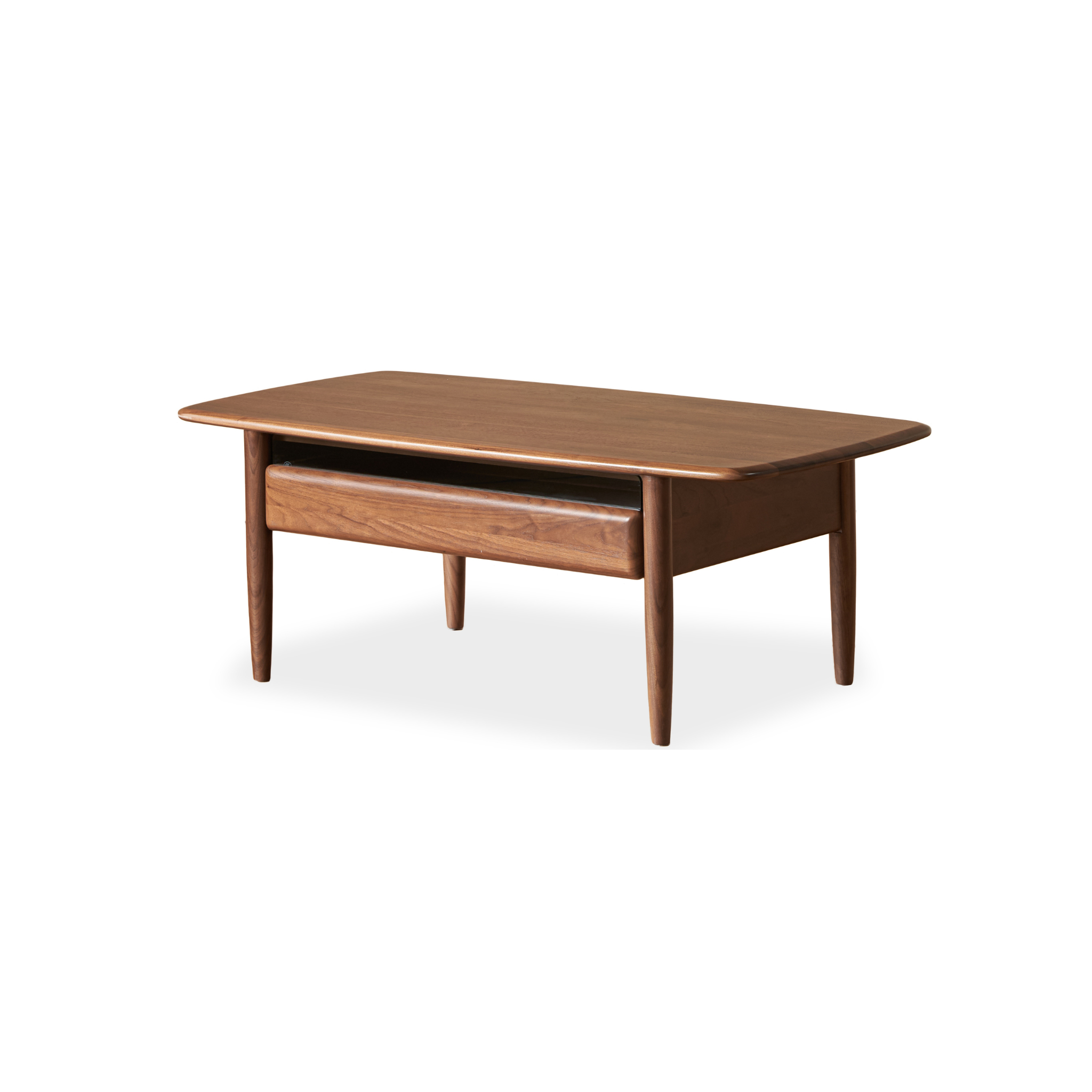 Solidwood Lucca Coffee Table, American Black Walnut