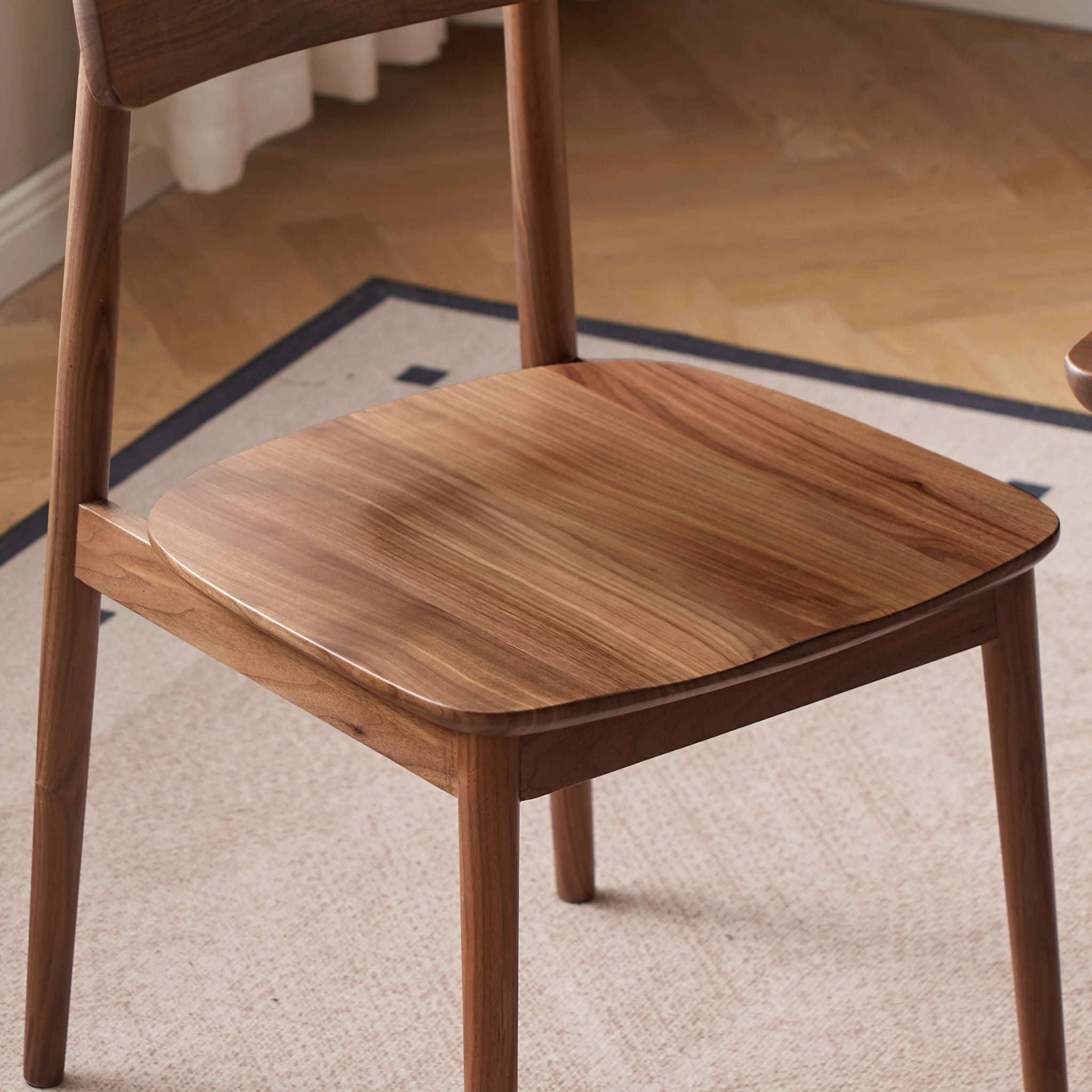 Solidwood Lucca Dining Chair, American Black Walnut, Set of 2