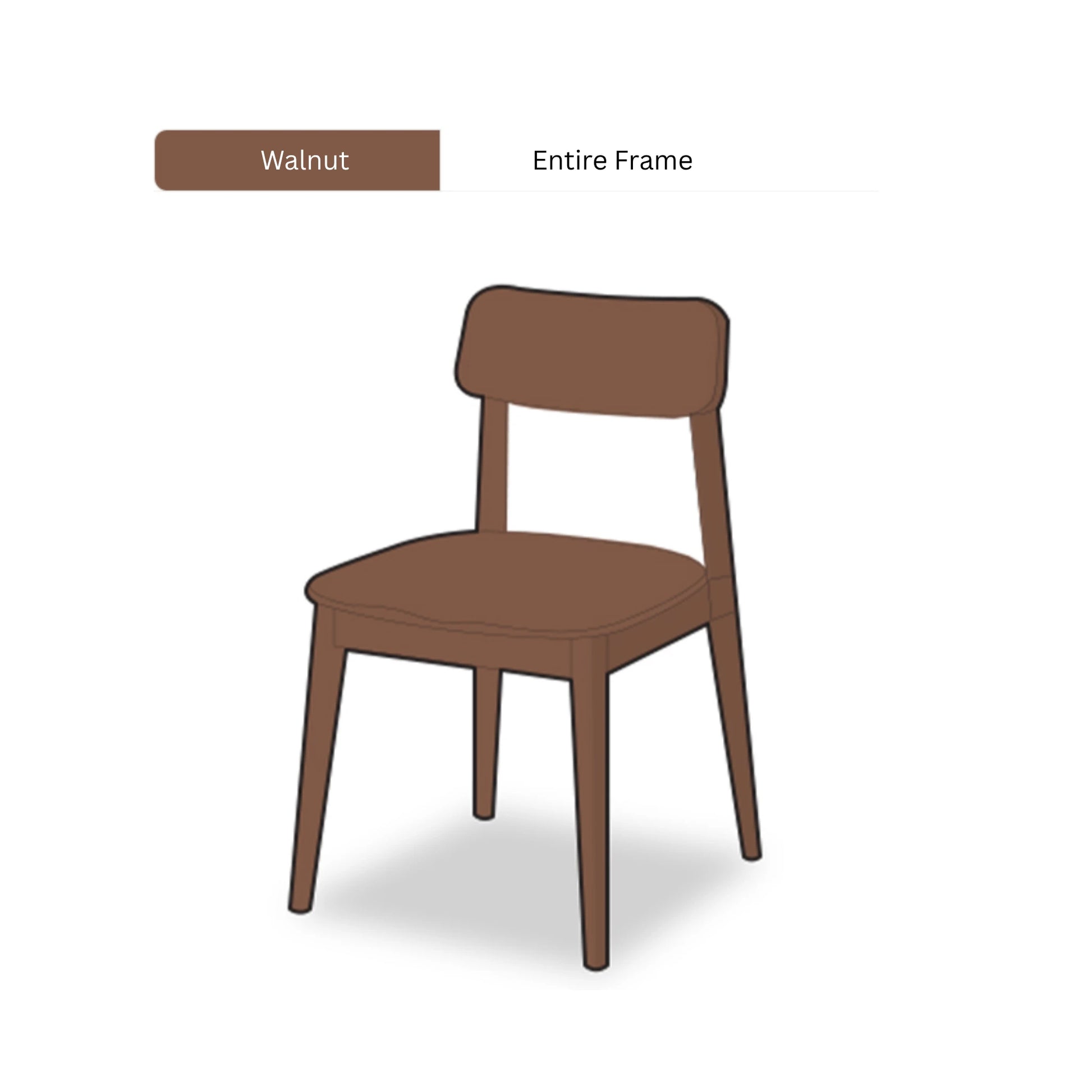 Solidwood Lucca Dining Chair, American Black Walnut, Set of 2