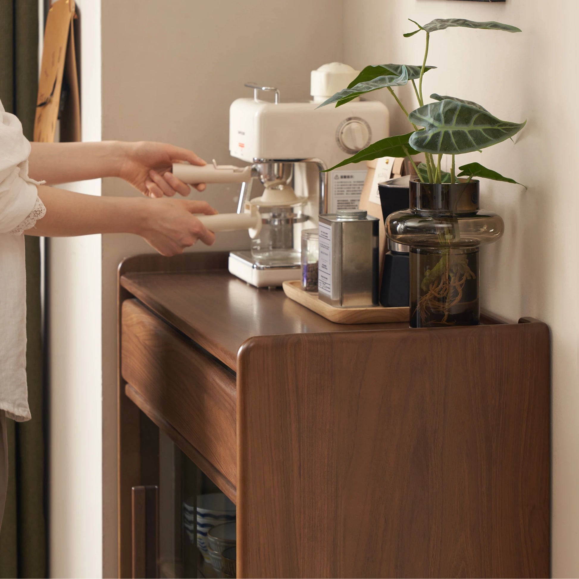 Solidwood Lucca Sideboard, American Black Walnut