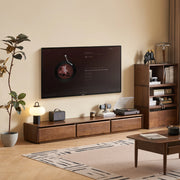 Solidwood Lucca Entertainment Unit, 200cm, American Black Walnut