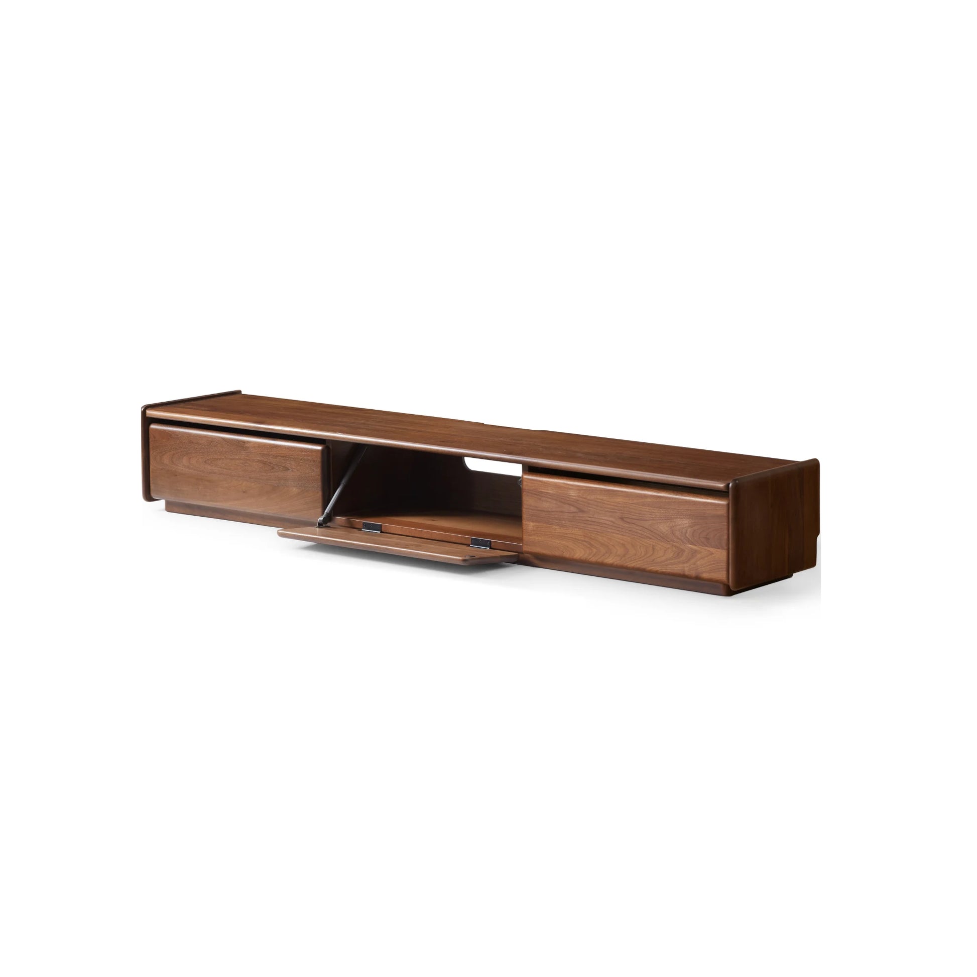 Solidwood Lucca Entertainment Unit, 200cm, American Black Walnut