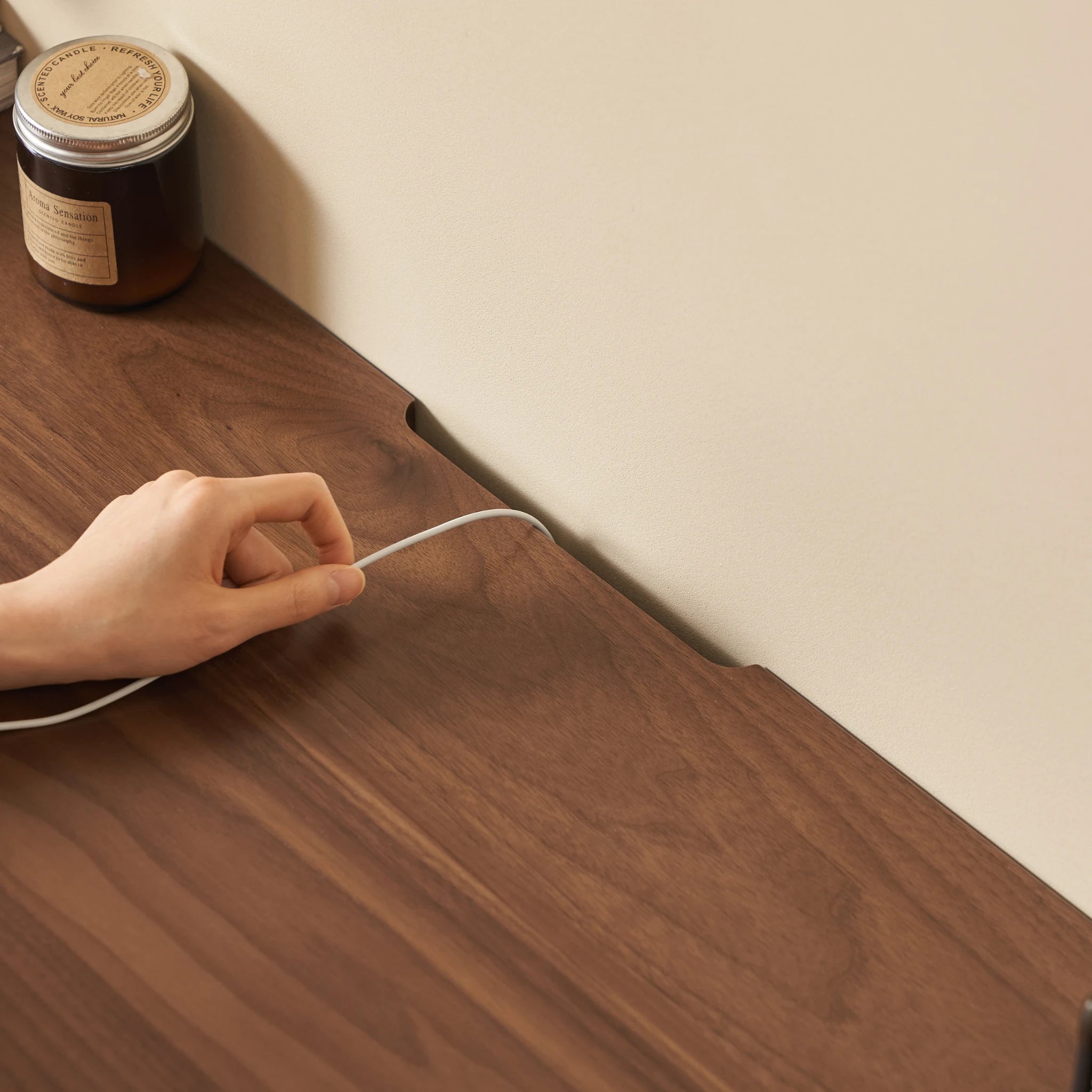 Solidwood Lucca Entertainment Unit, 200cm, American Black Walnut