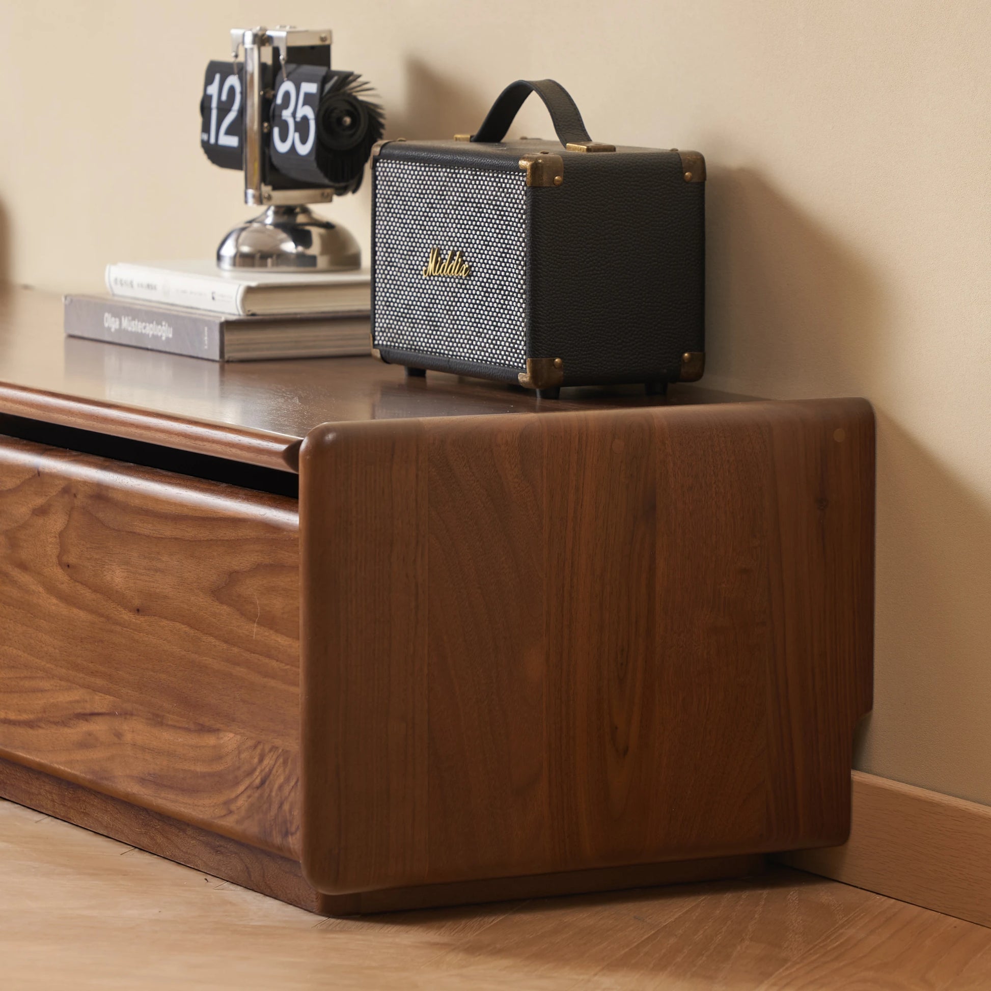 Solidwood Lucca Entertainment Unit, 200cm, American Black Walnut