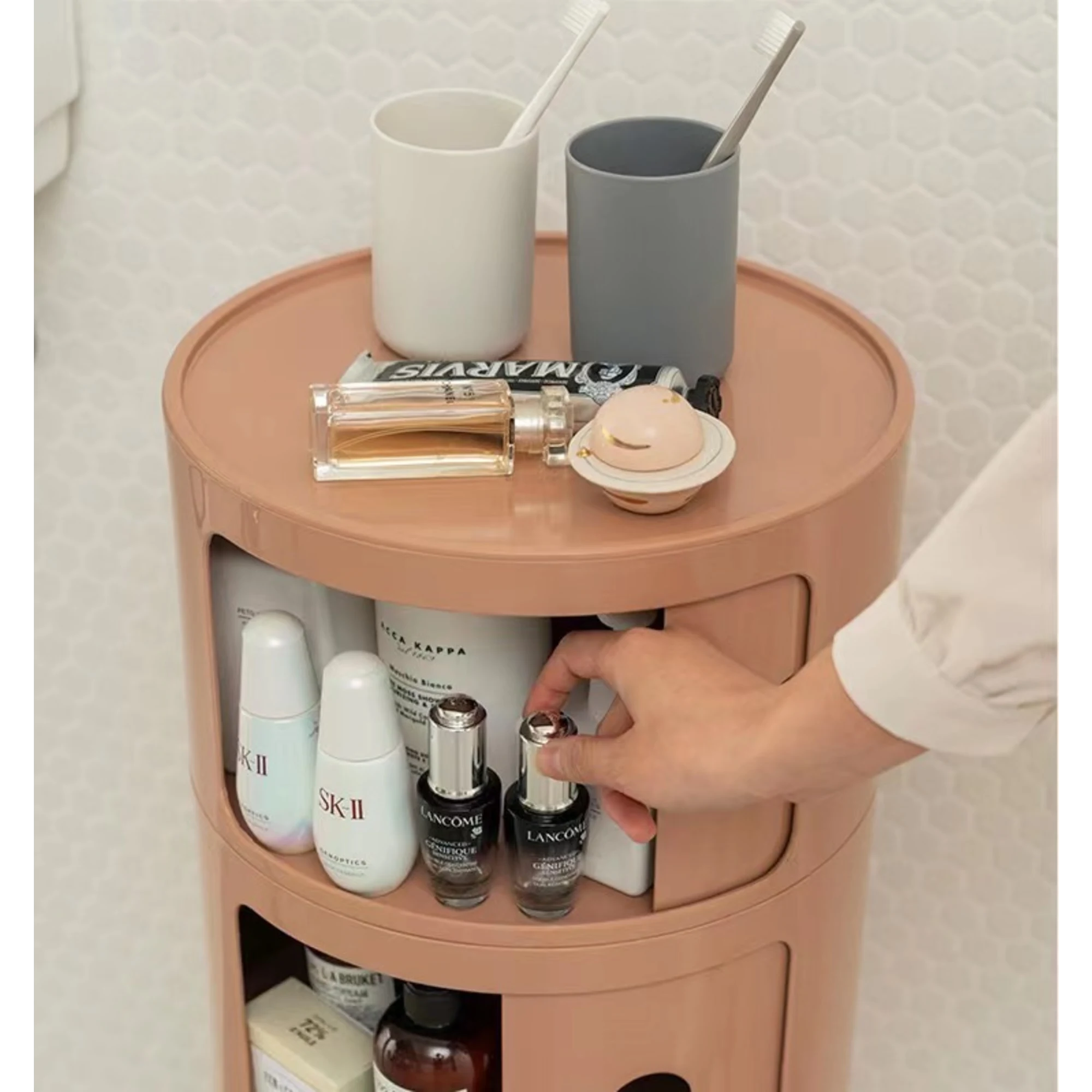 MODE Anna Ferrieri Componibili 3 Tier Storage Unit Replica, 32x58CM, Pink